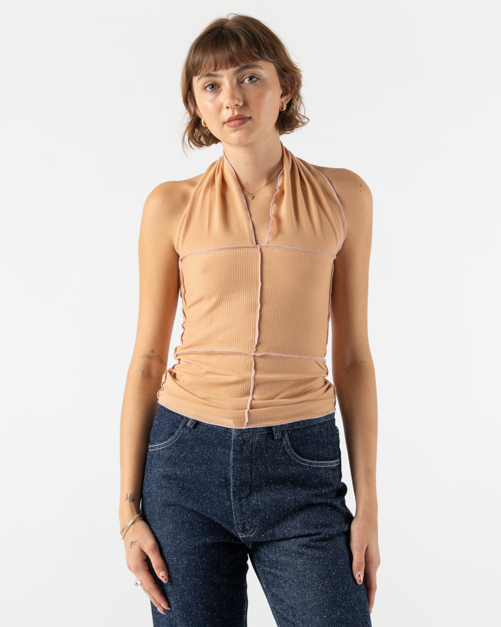 Baserange Cinder Halter Top in Aural