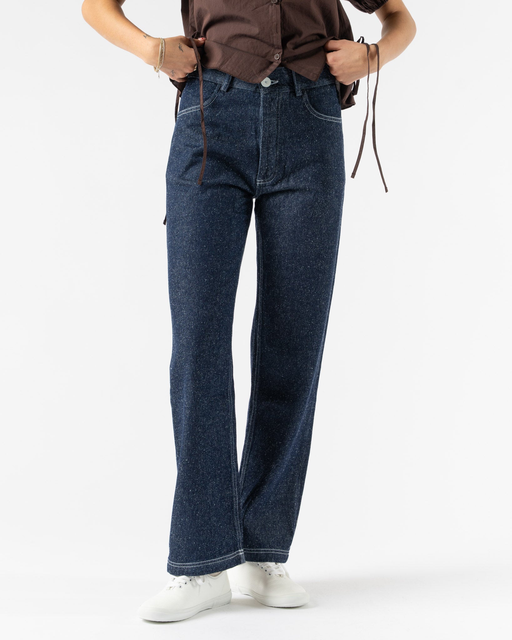 Baserange Tajo Pants in Indigo Blue Wash Curated at Jake and Jones