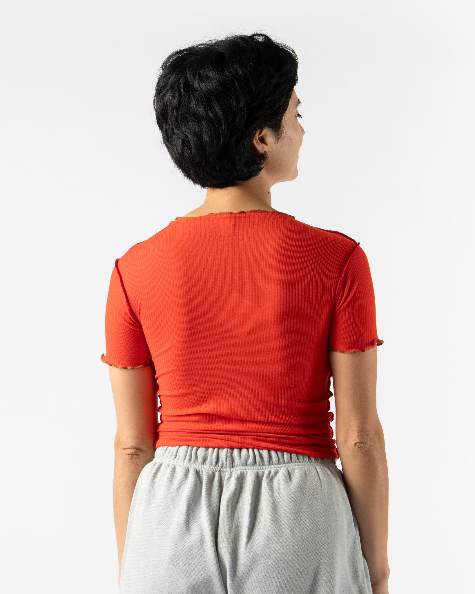 Baserange Vein Tee Shirt in My Red