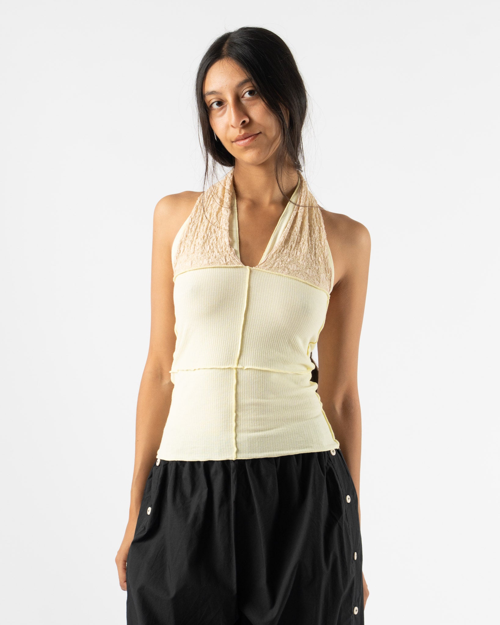 トップス BASERANGE Page Top XS Baserange Husk Top in Beige Curated at Jake and Jones