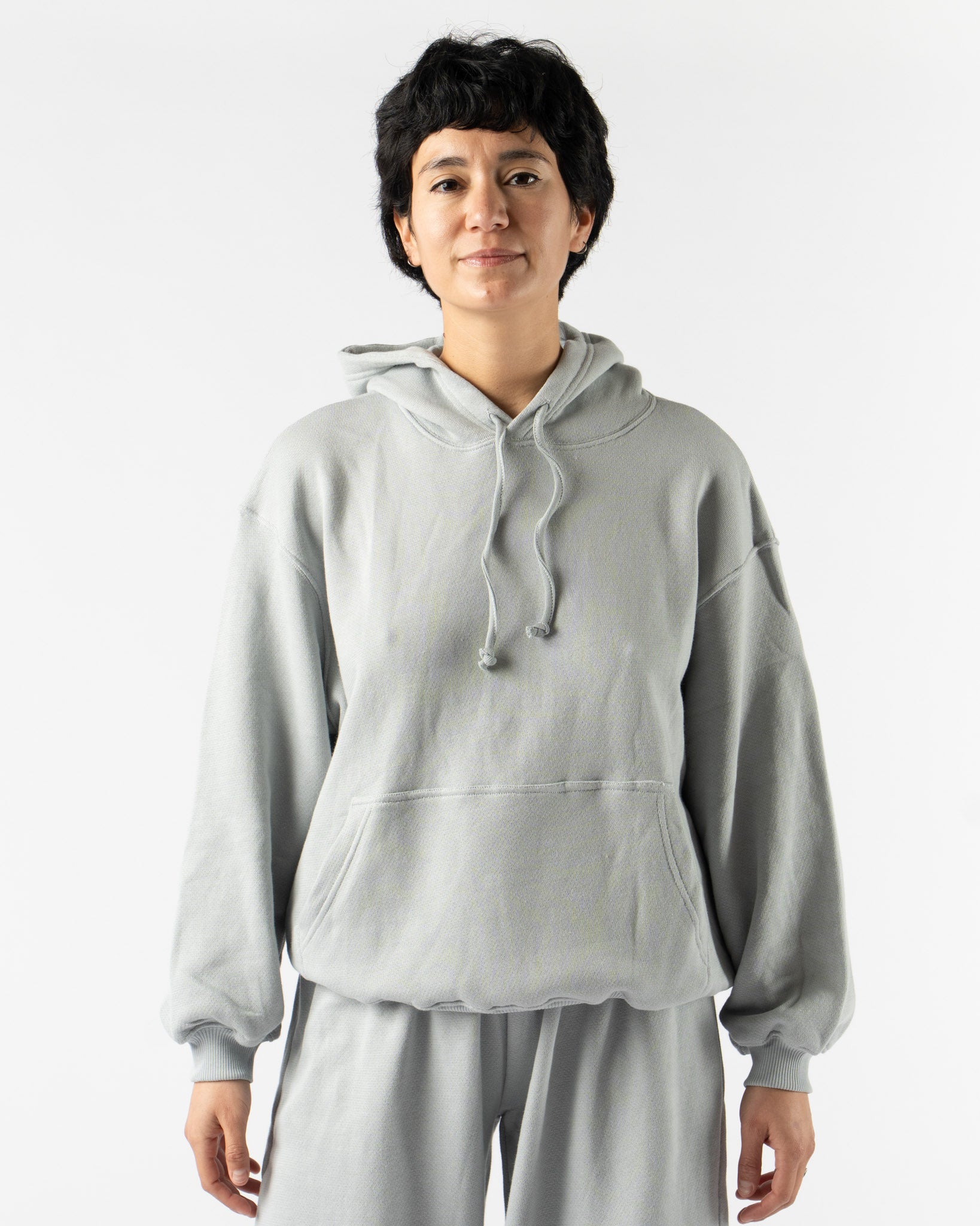 Baserange Ran Hoodie in Whitestone Blue