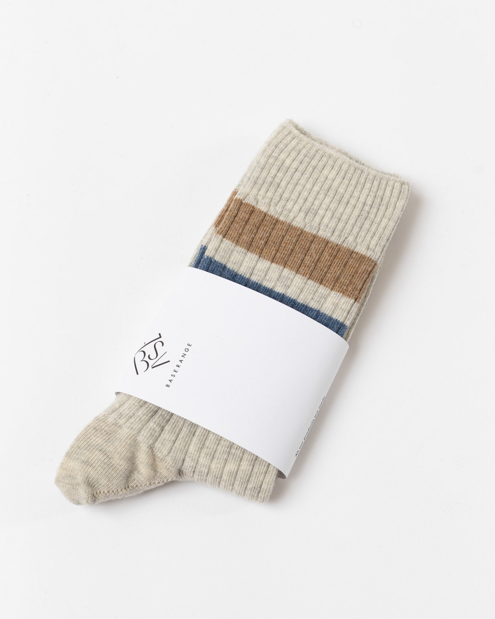 Baserange Race Overankle Socks in Grey Melange