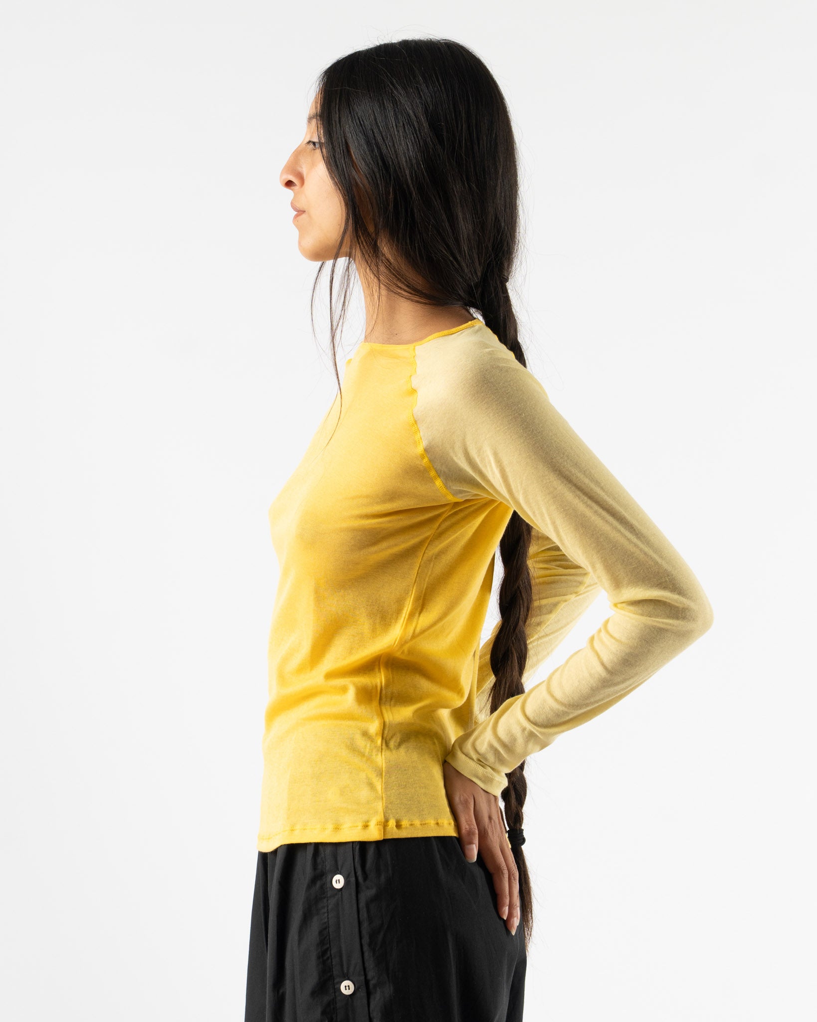 Baserange Gene Long Sleeve Tee in Yellow