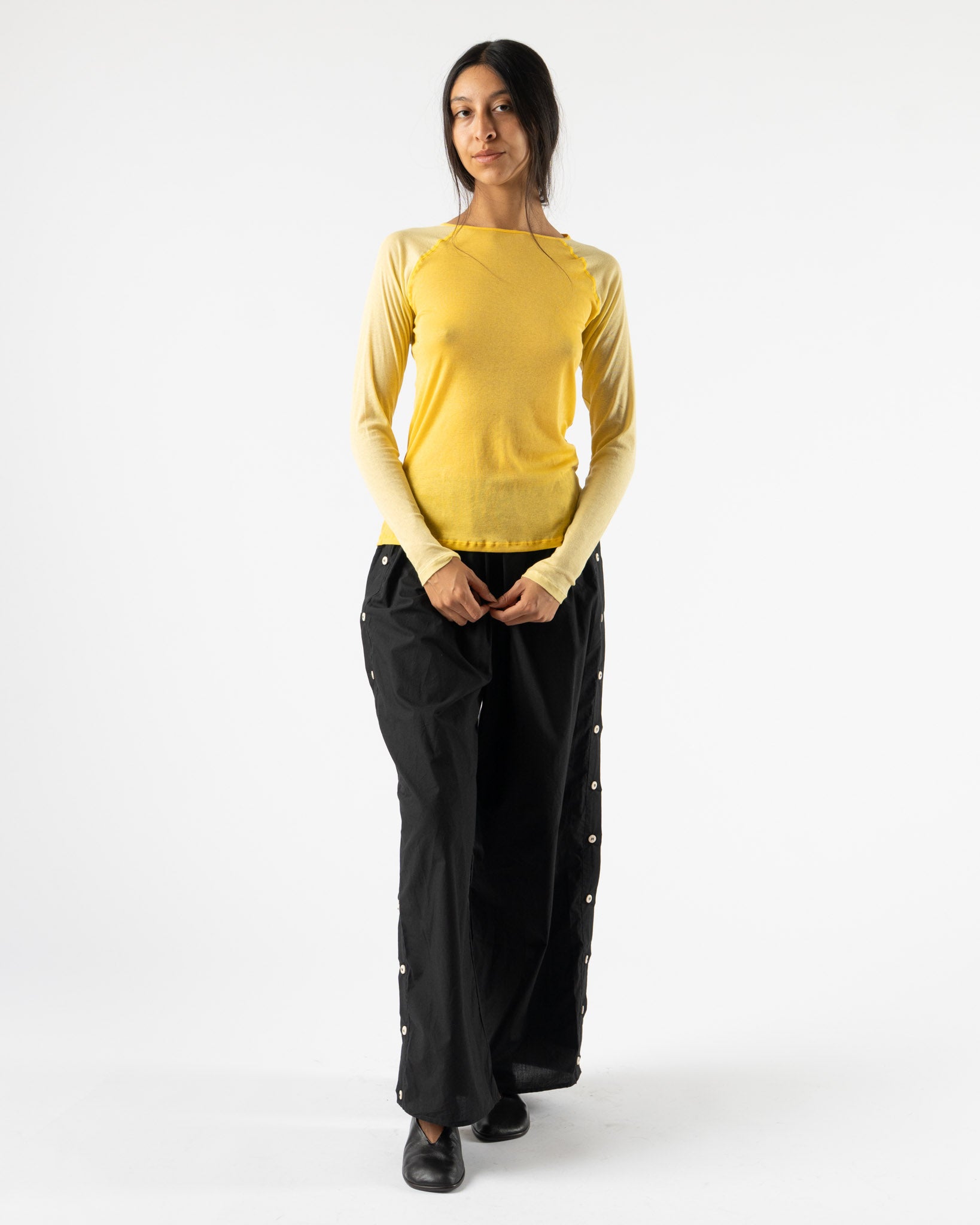 Baserange Gene Long Sleeve Tee in Yellow