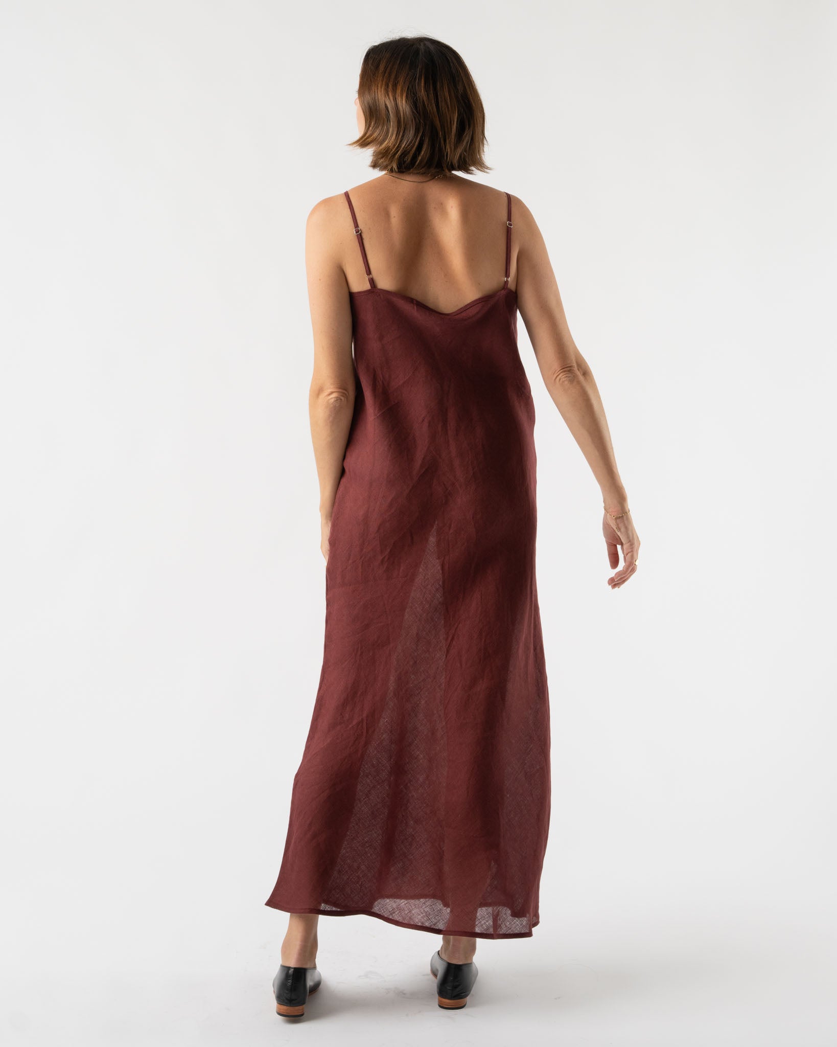 Baserange Dydine Dress in Stome Burgundy