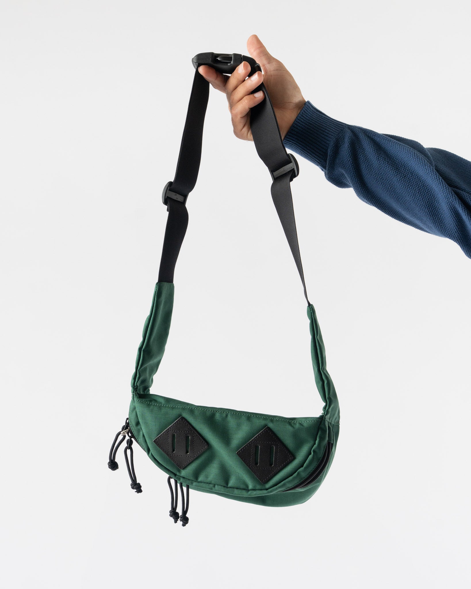 Beams Plus 2 Zip Waist Pack in Green