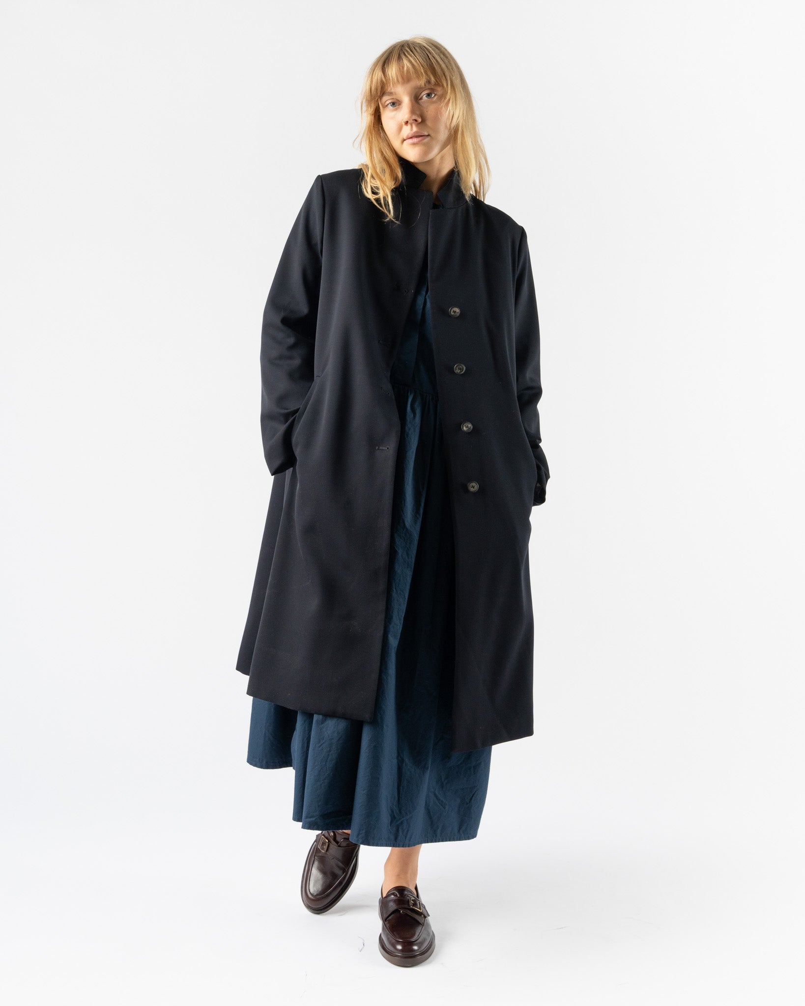 Bergfabel Farmer Coat in Navy