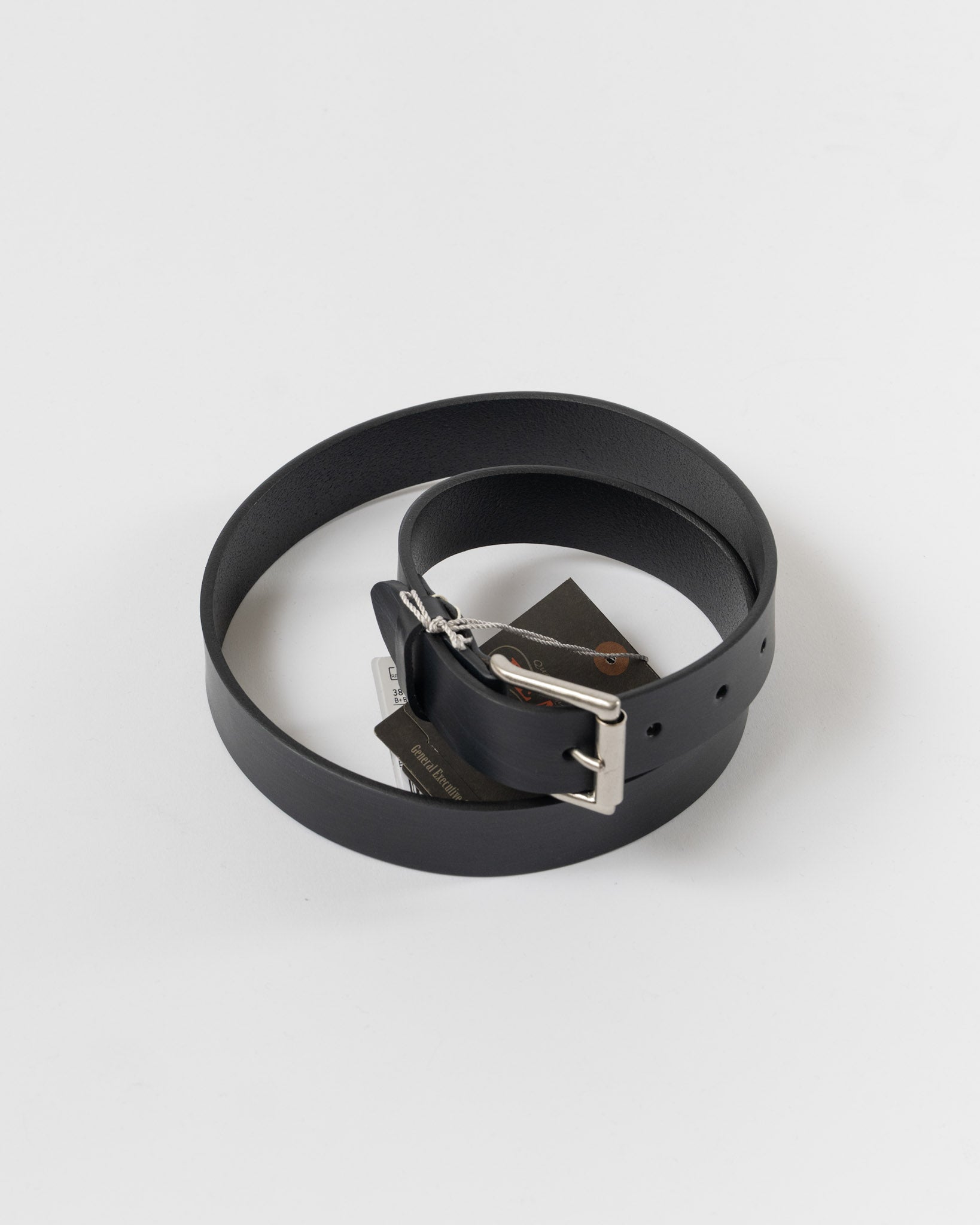 Beams Plus Bridle Leather Belt in Black Curated at Jake and Jones