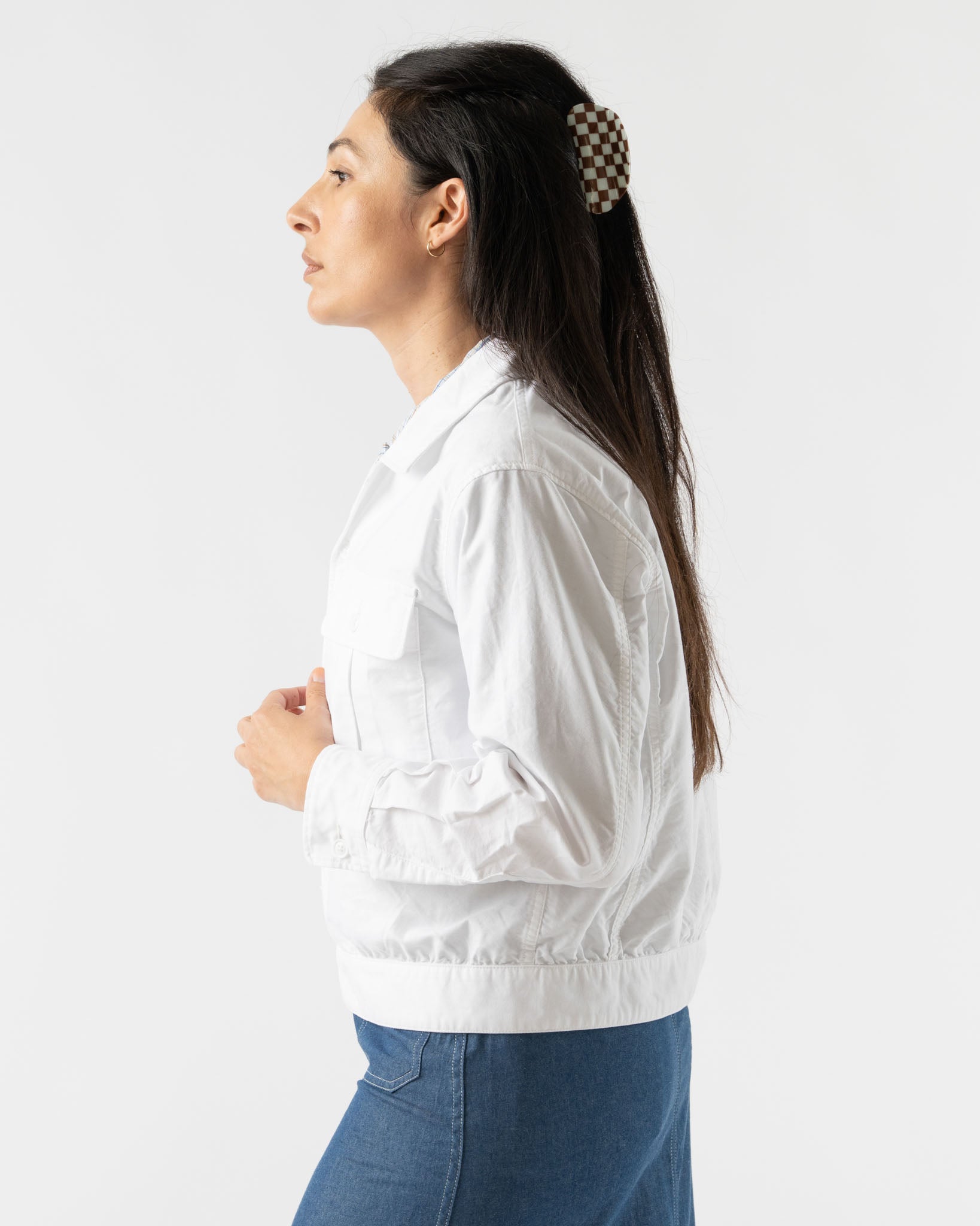 BLANK Ike Shirt in White Cotton Oxford