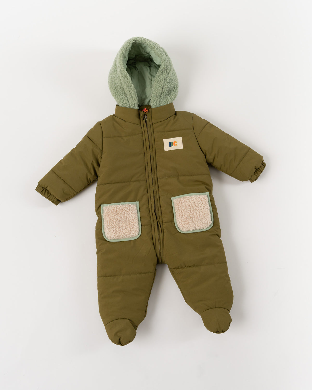 Bobo Choses Baby Color Block Hooded Overall Curated at Jake and Jones