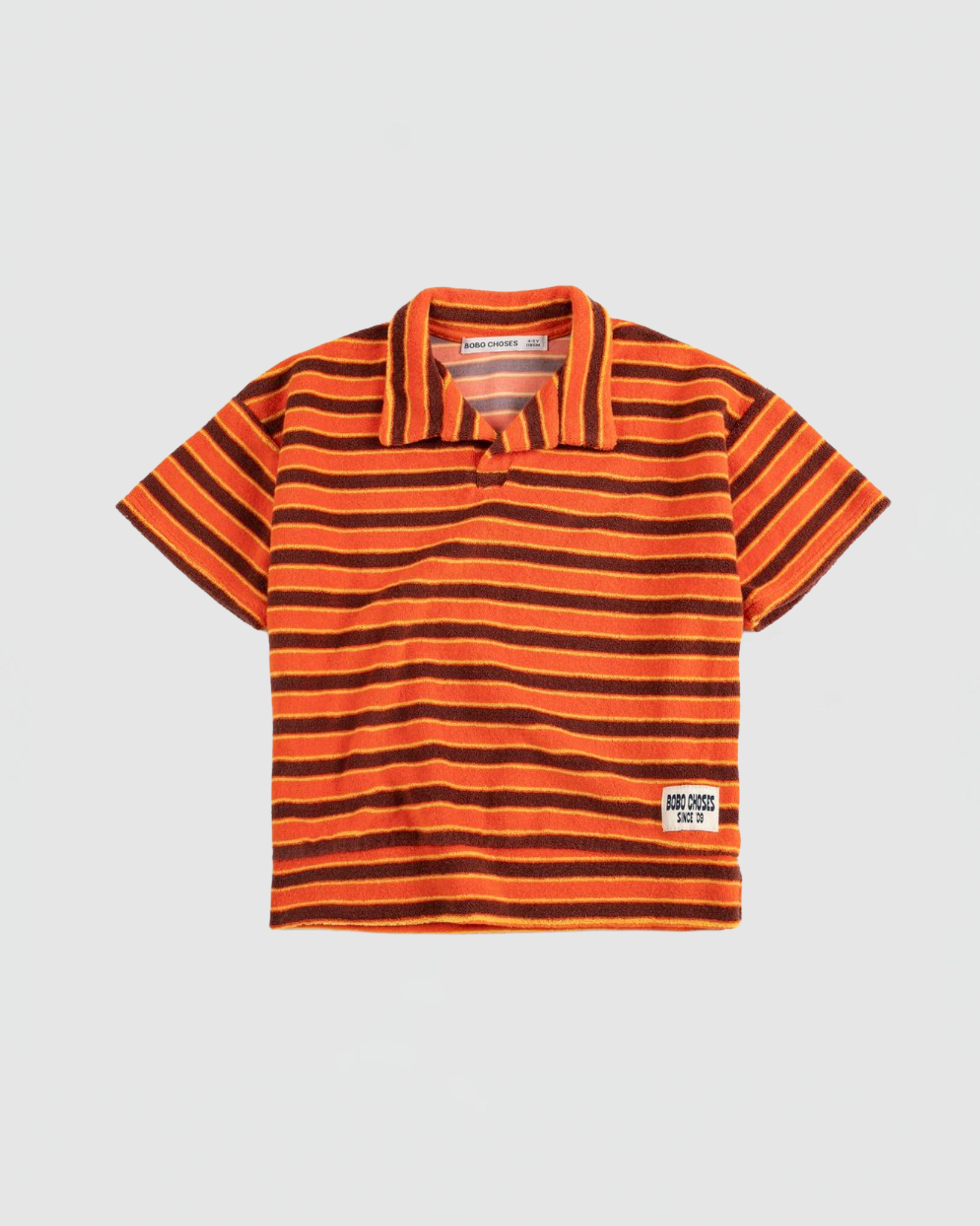 Bobo Choses Striped Brick Terry Cloth Polo