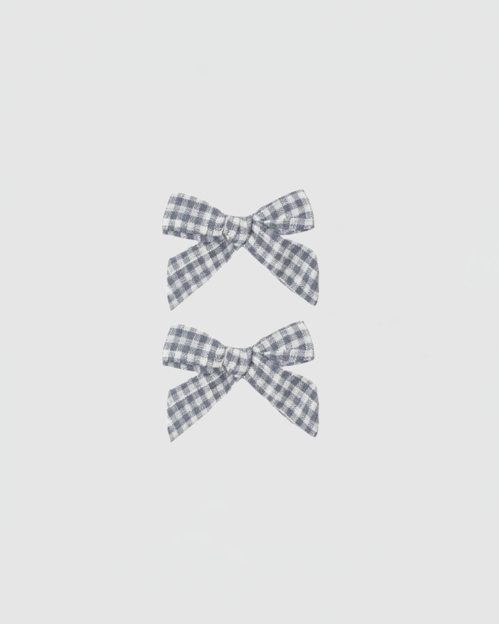 Rylee + Cru Bow Set of 2 in Marine Gingham