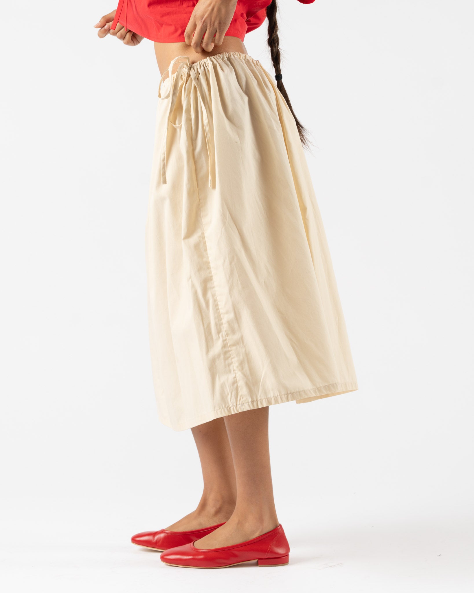 Brooke Callahan Tie Skirt in Rice