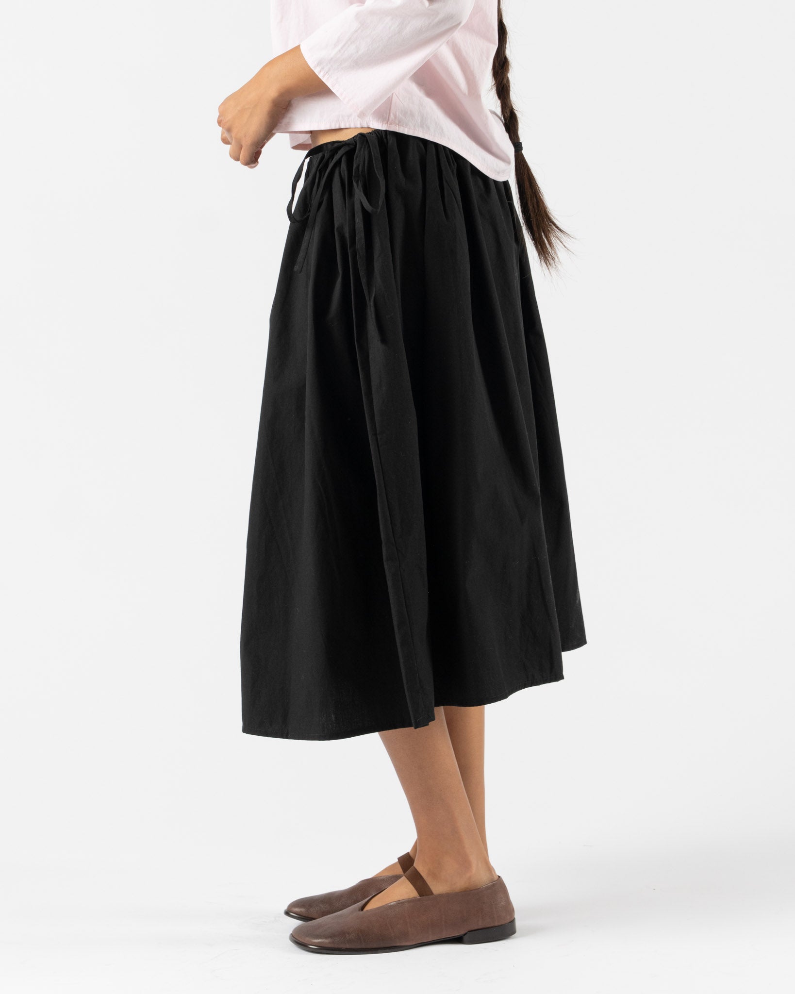 Brooke Callahan Tie Skirt in Black