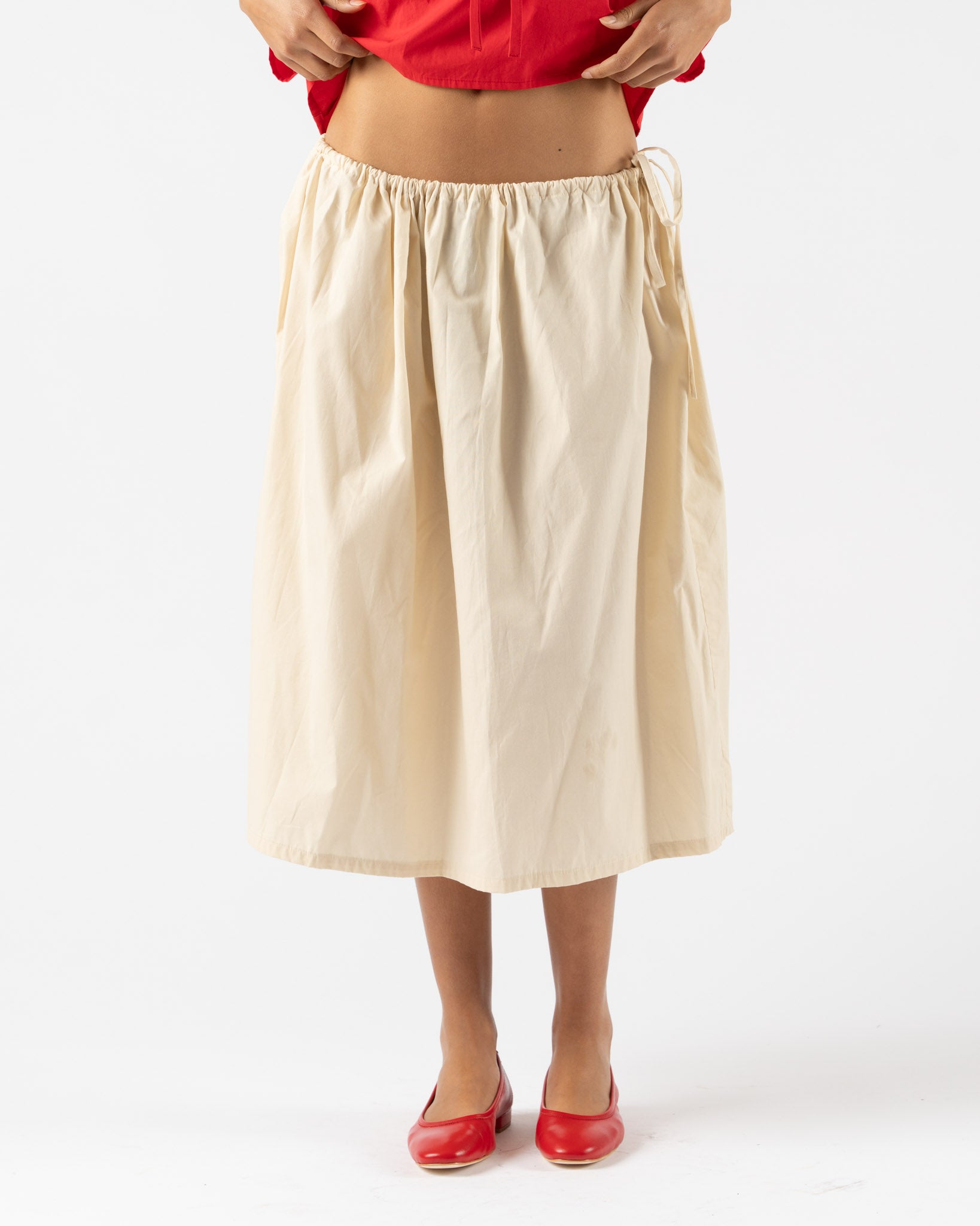 Brooke Callahan Tie Skirt in Rice