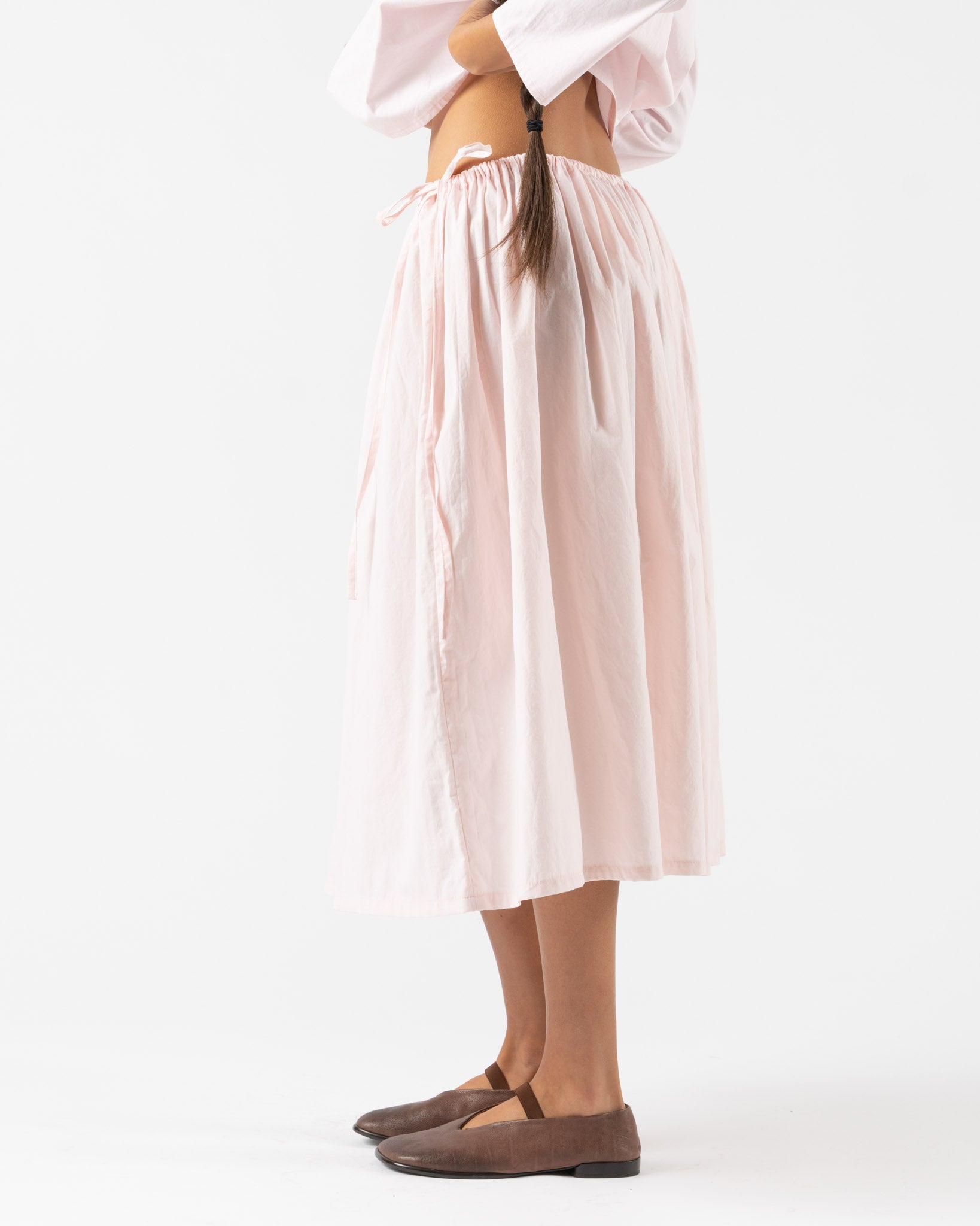 Brooke Callahan Tie Skirt in Blush