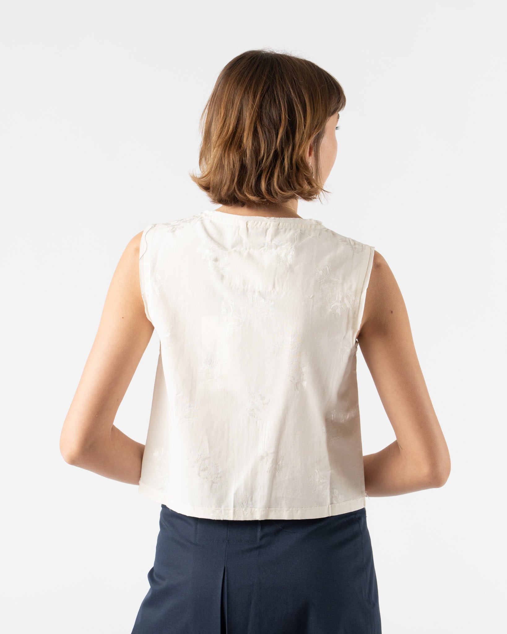 Camiel Fortgens Square Top in Flower Jacquard