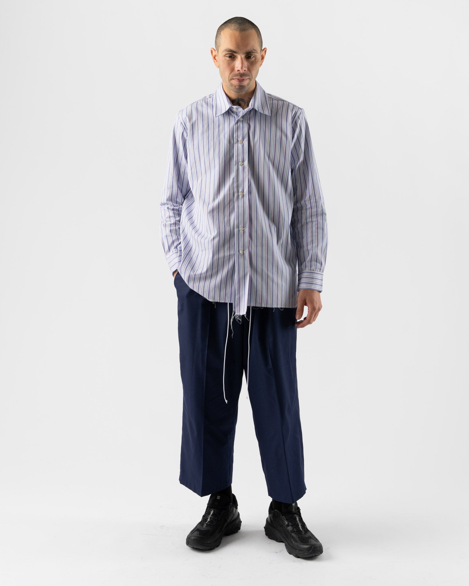 Camiel Fortgens Basic Shirt in Purple Stripe