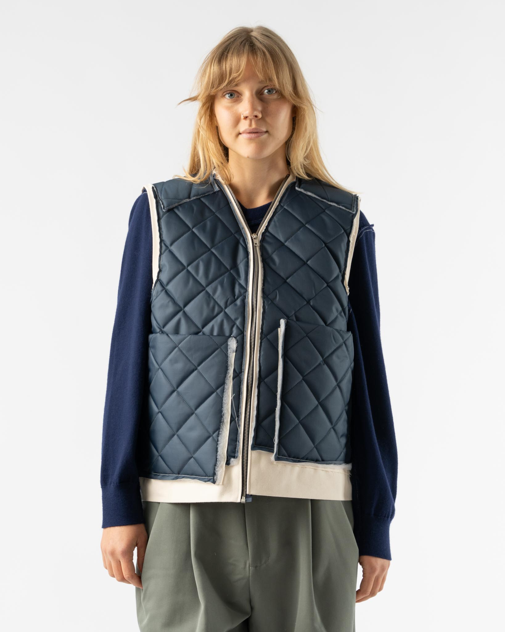 Camiel Fortgens Research Zip Vest in Navy
