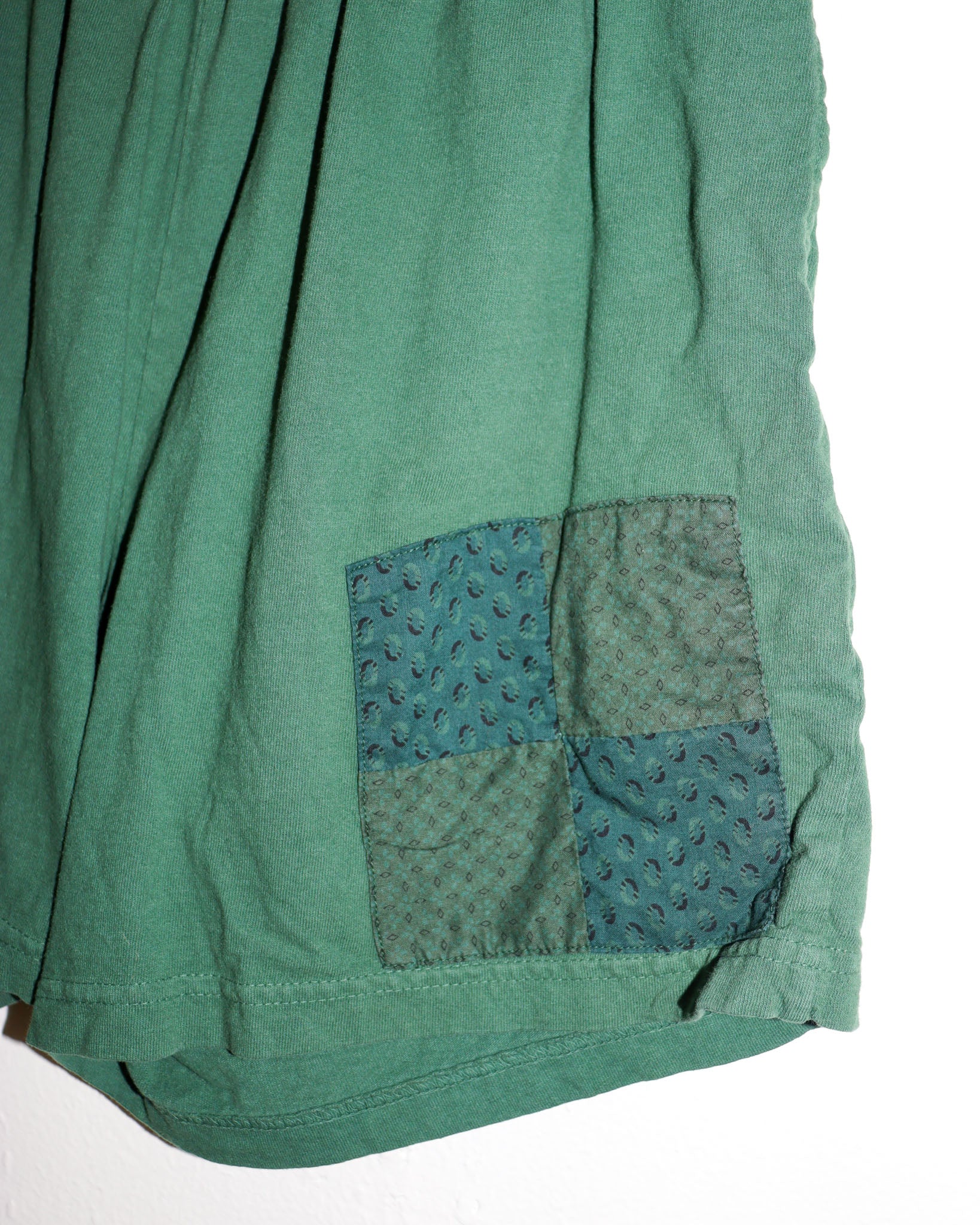 Pre-owned: Carleen Patchwork Shorts in Green