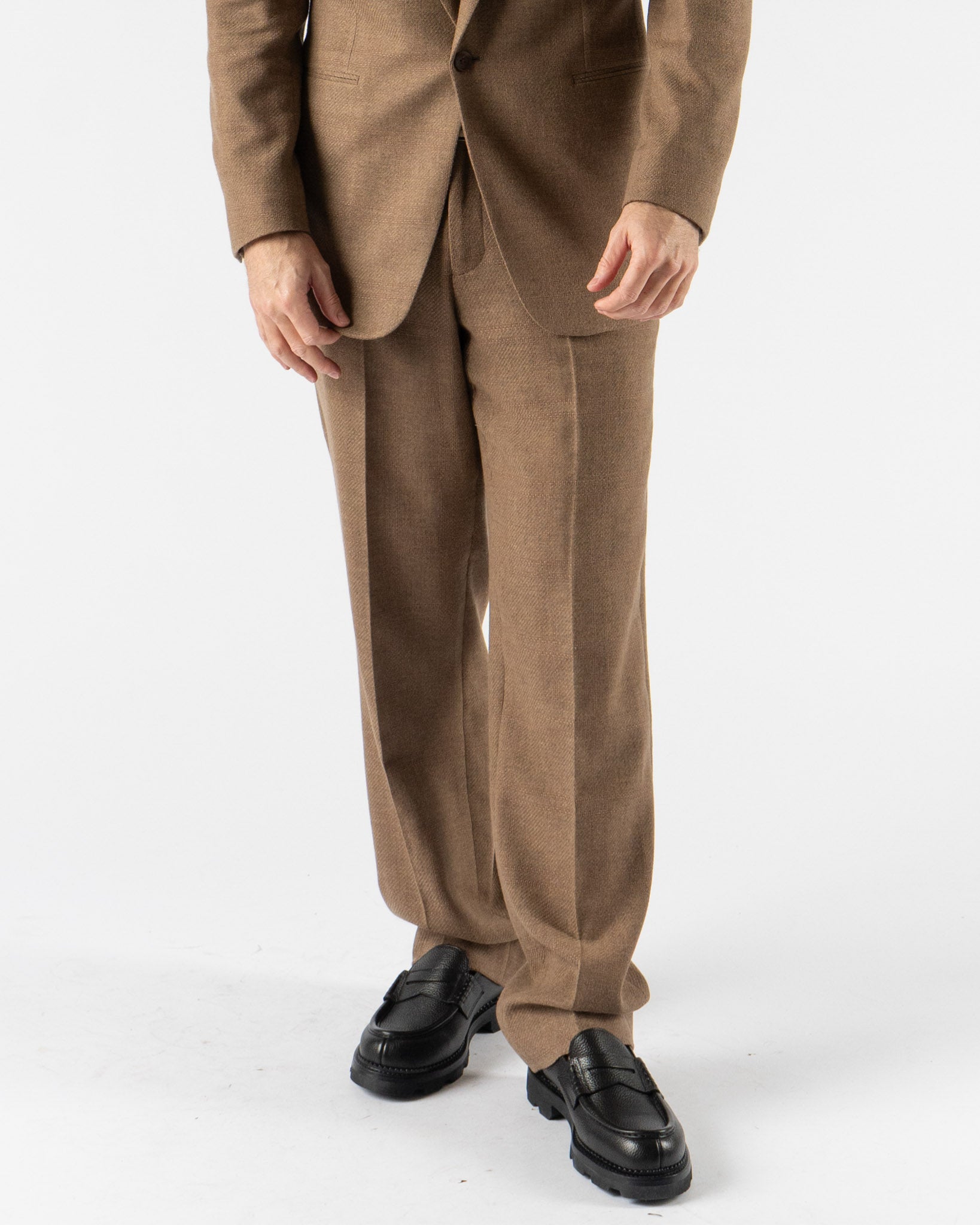 Carter Young Flat Front Trouser in Mocha Curated at Jake and Jones 30