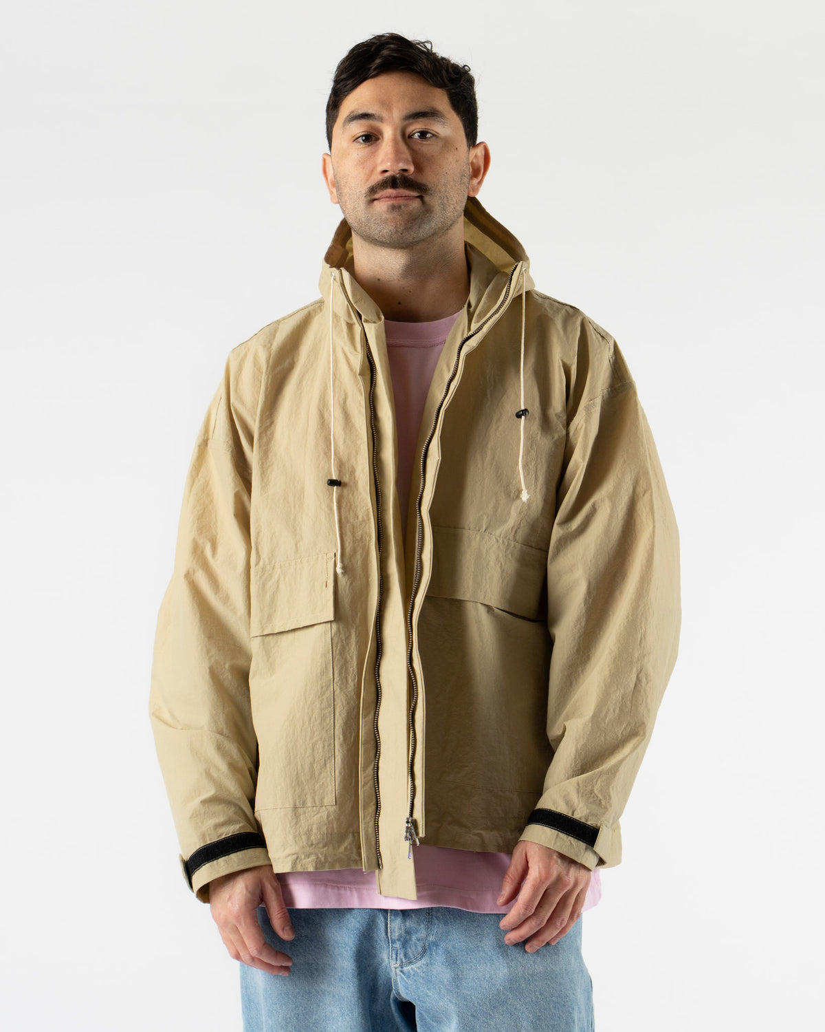 Camiel Fortgens Cropped Outdoor Jacket in Orange/Brown 