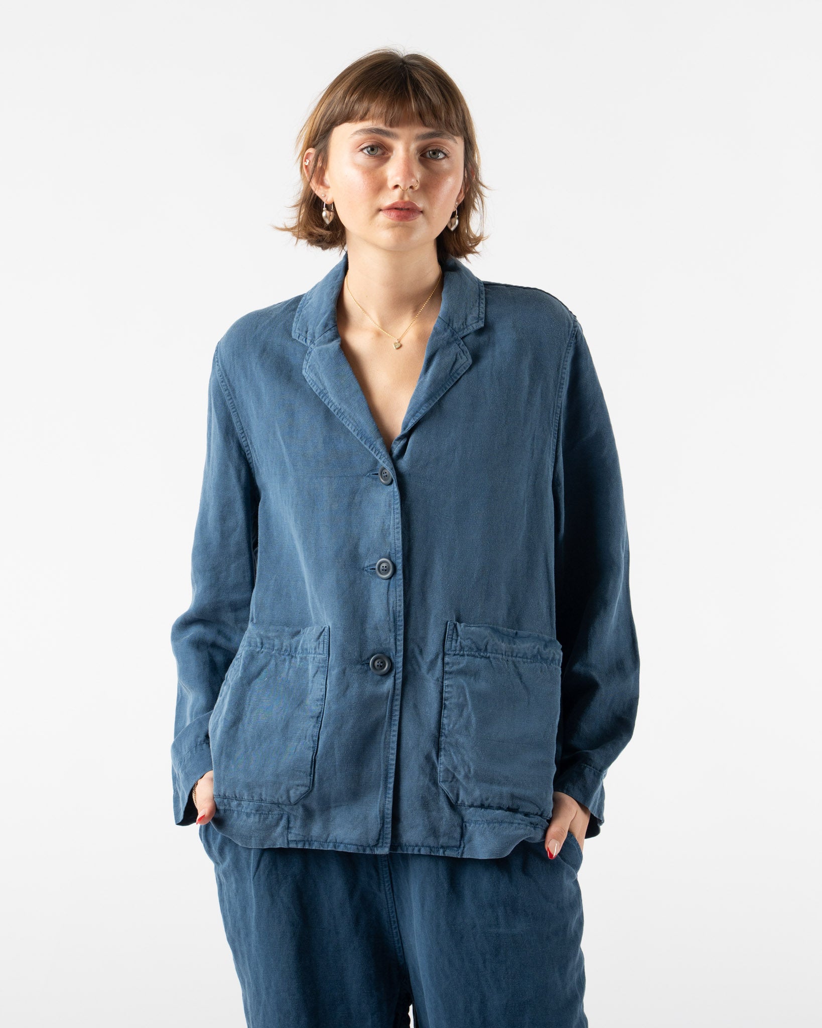 CASEY CASEY Workwear Puddy Jacket in Tuareg Blue