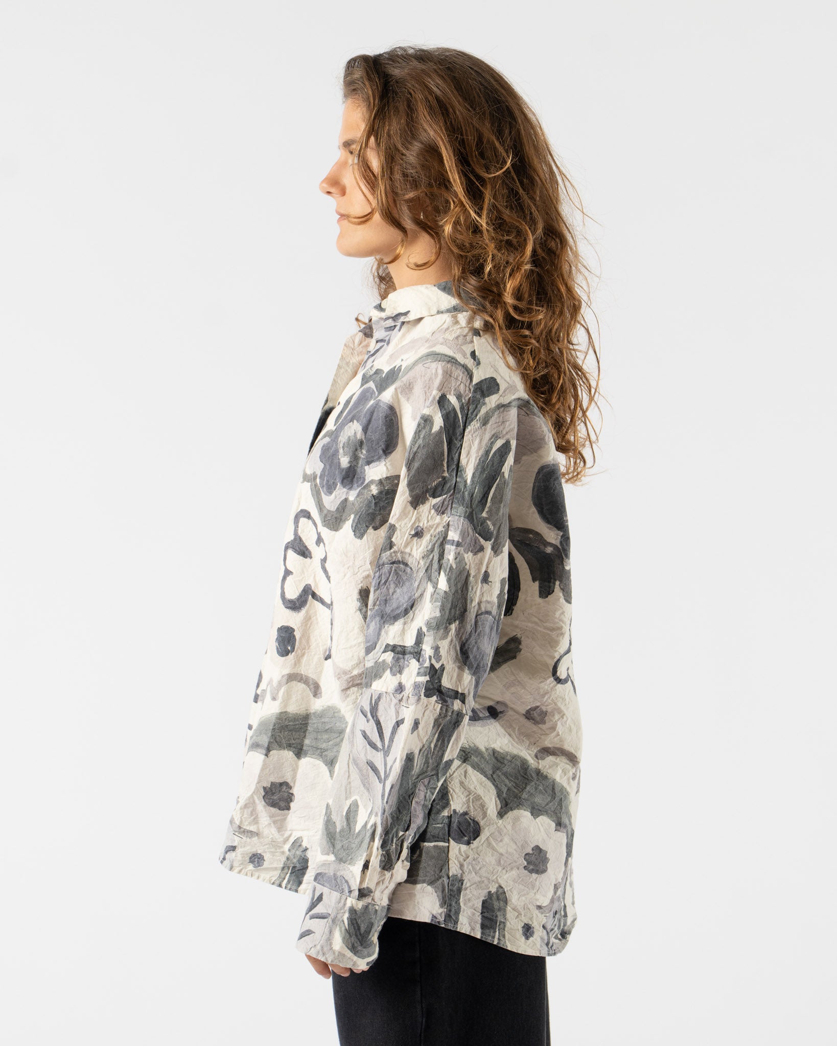 Pre-Owned: CASEY CASEY Waga Soleil Shirt in Print Blotch Grey