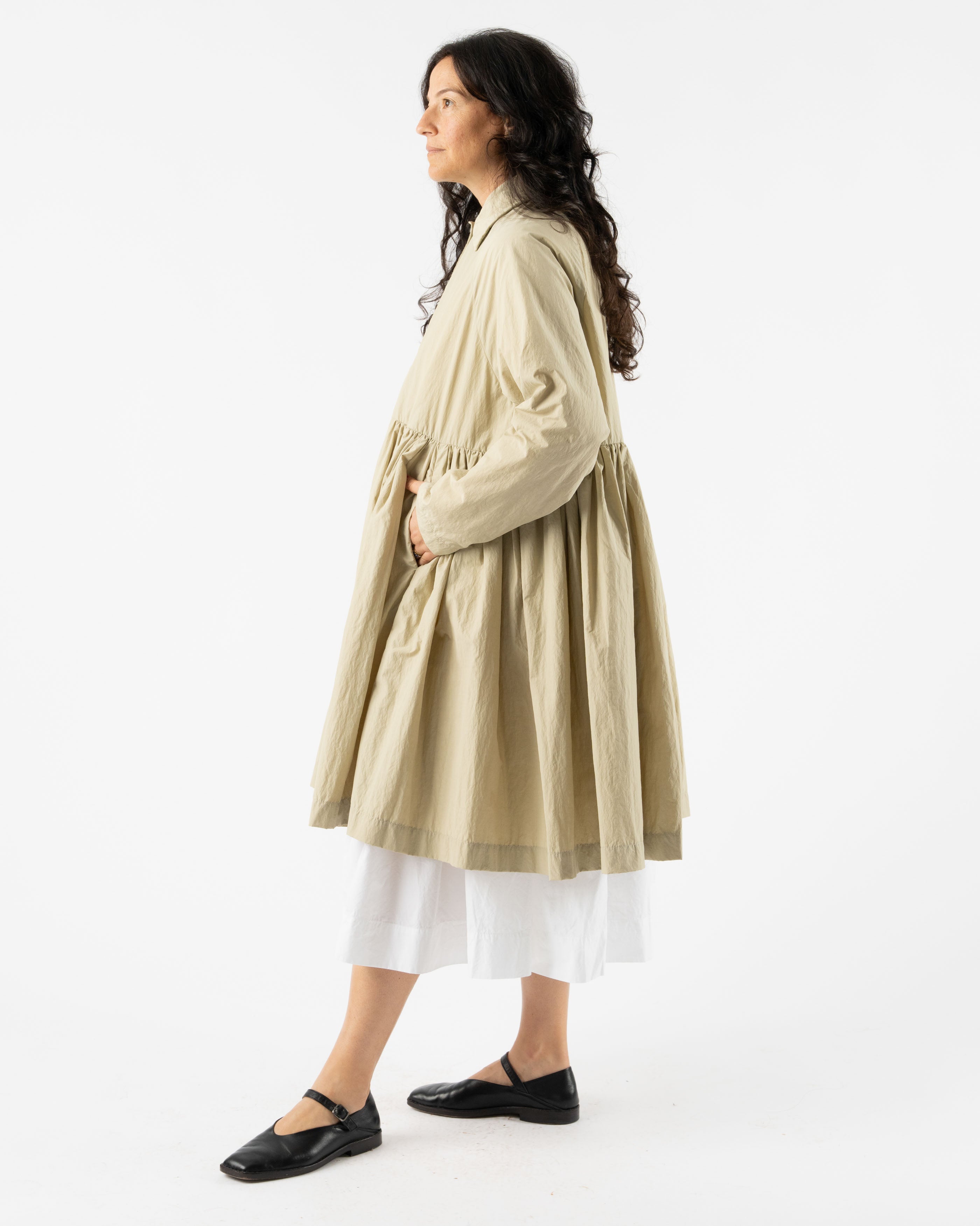CASEY CASEY Olivia Ruche Coat in Clay