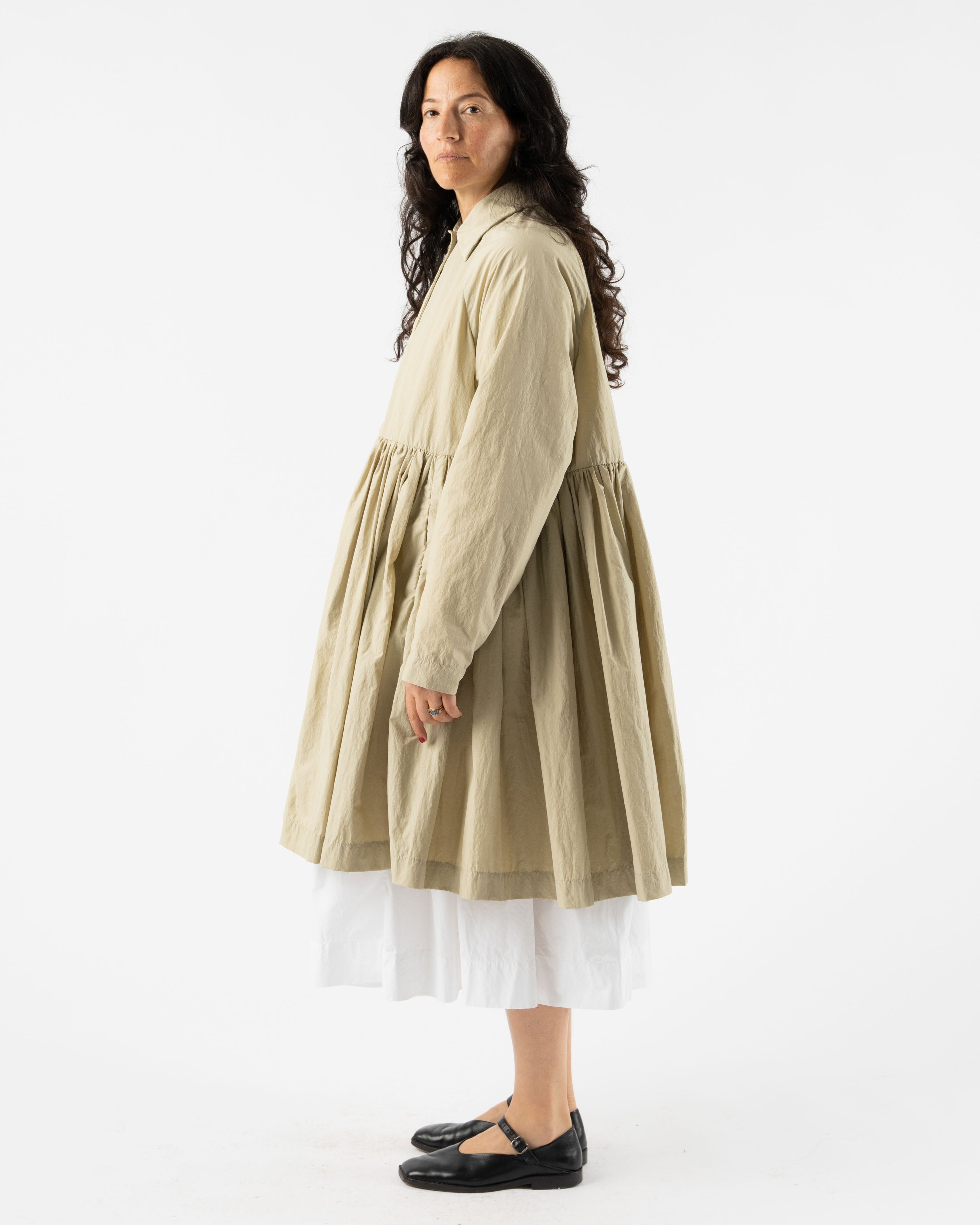 CASEY CASEY Olivia Ruche Coat in Clay