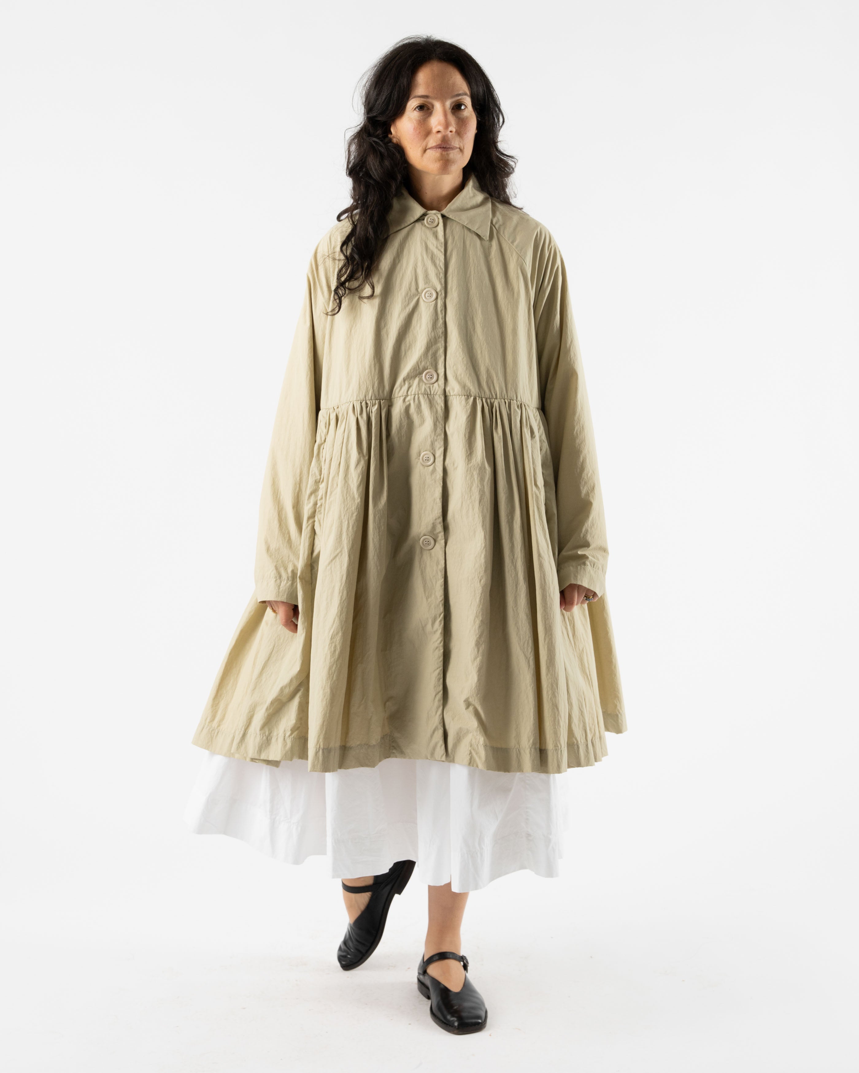 CASEY CASEY Olivia Ruche Coat in Clay