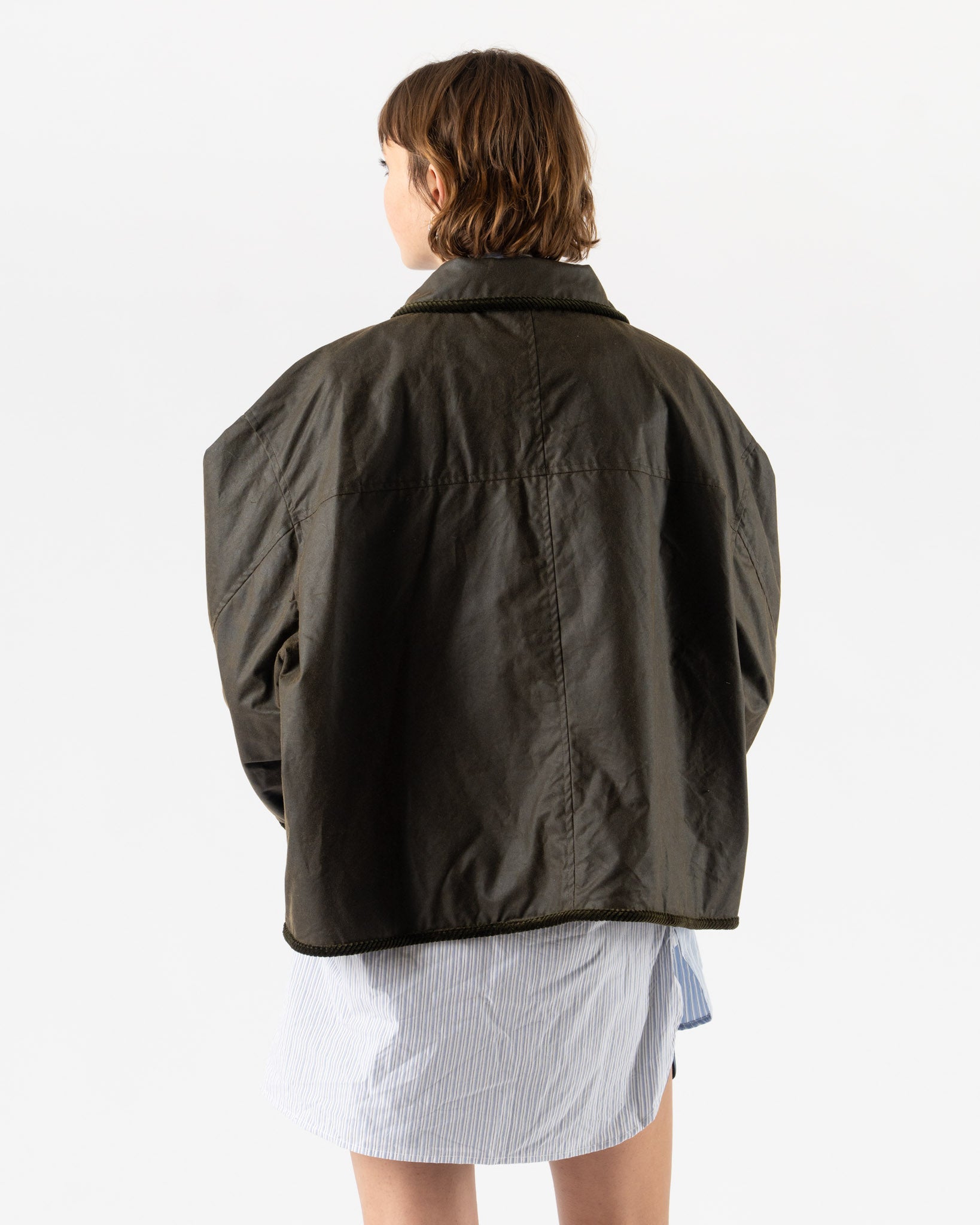 Cawley British Oilskin Womens Flying Jacket in Olive