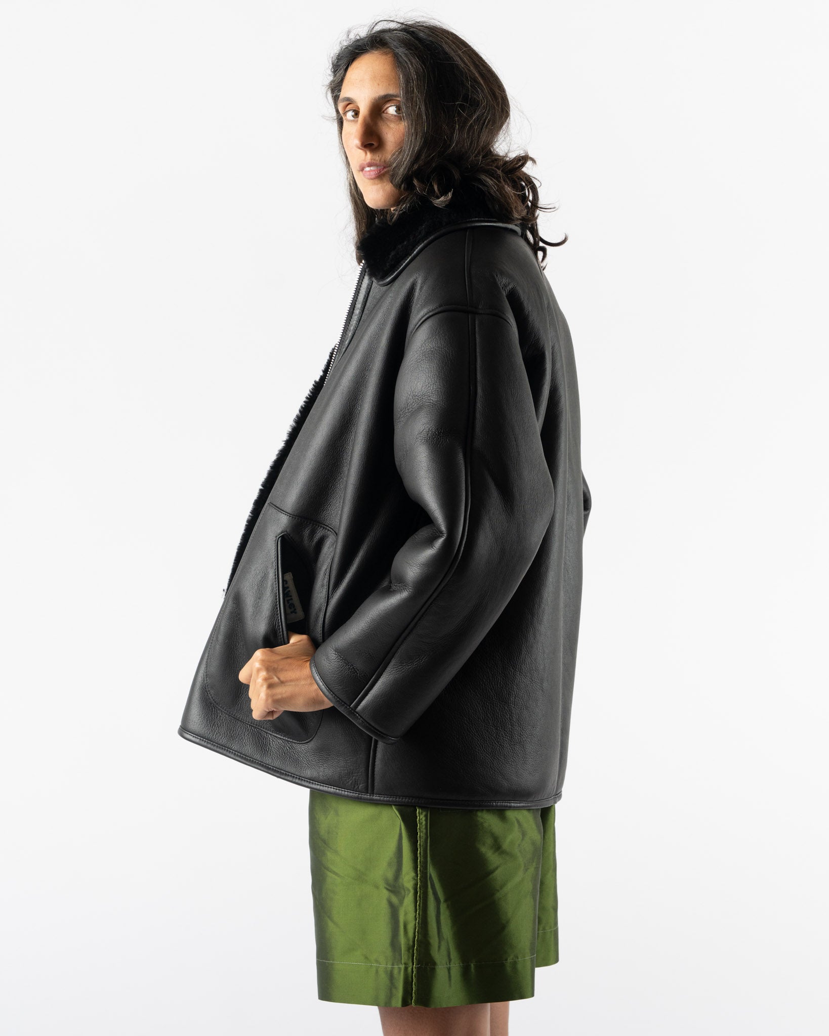 Cawley Leather Ronny Jacket in Black