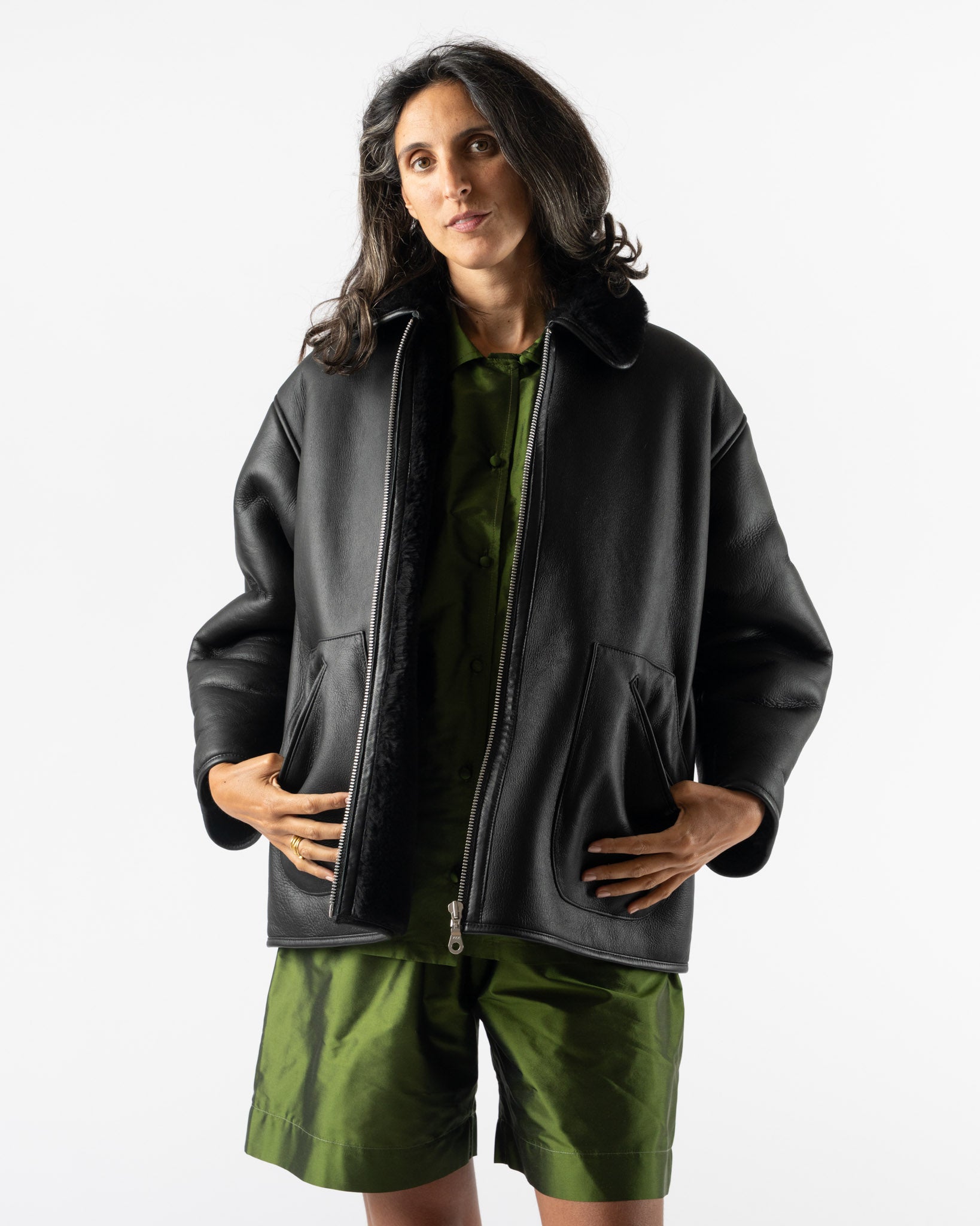 Cawley Leather Ronny Jacket in Black