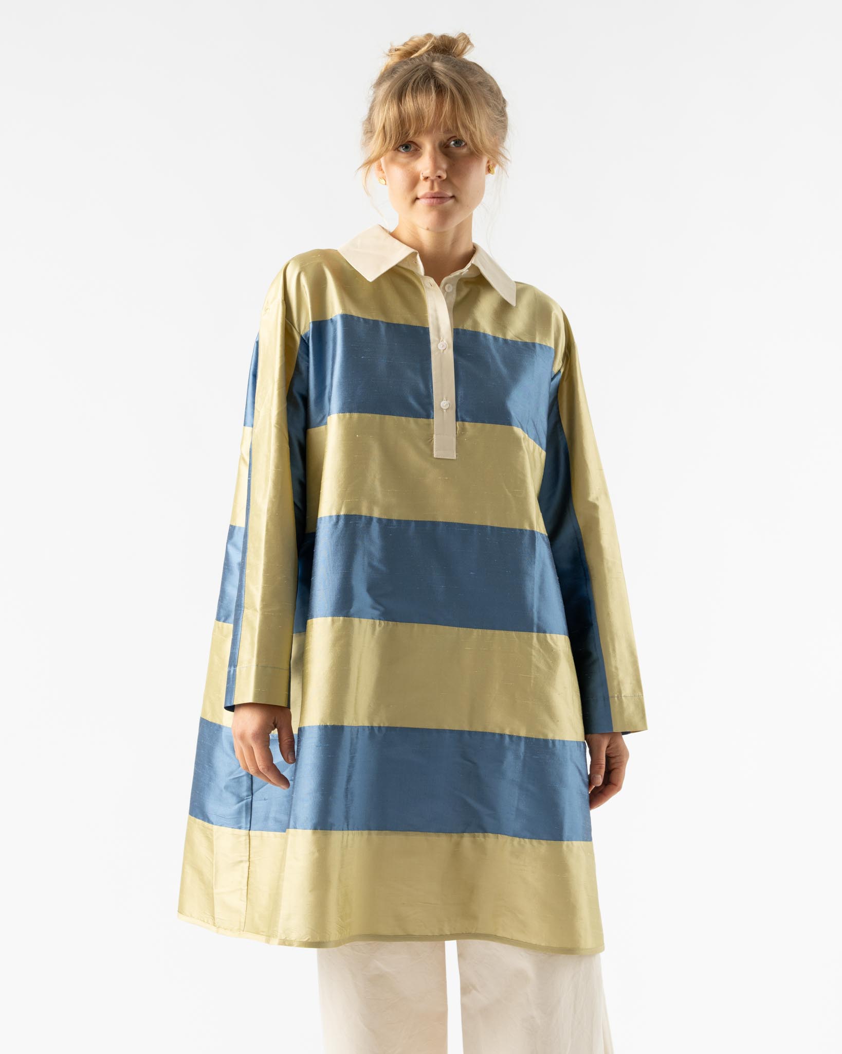 rugby dress Cawley Rugby Dress in Celery/Rivera/Ecru Curated at Jake and Jones
