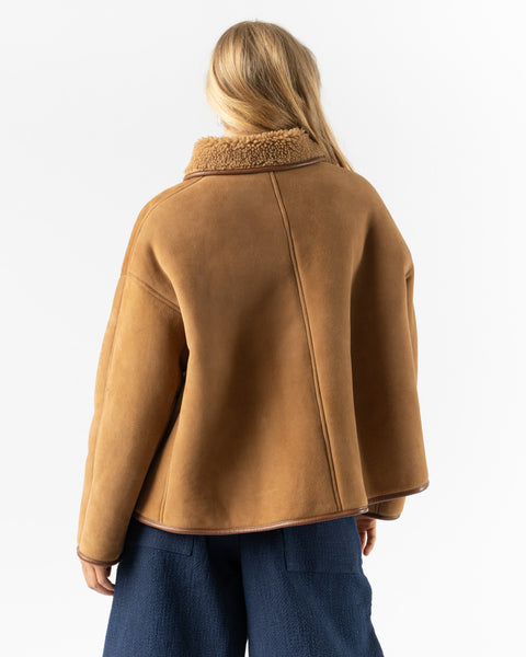 Cawley British Cord Sandy Jacket with Zip in Light Fawn