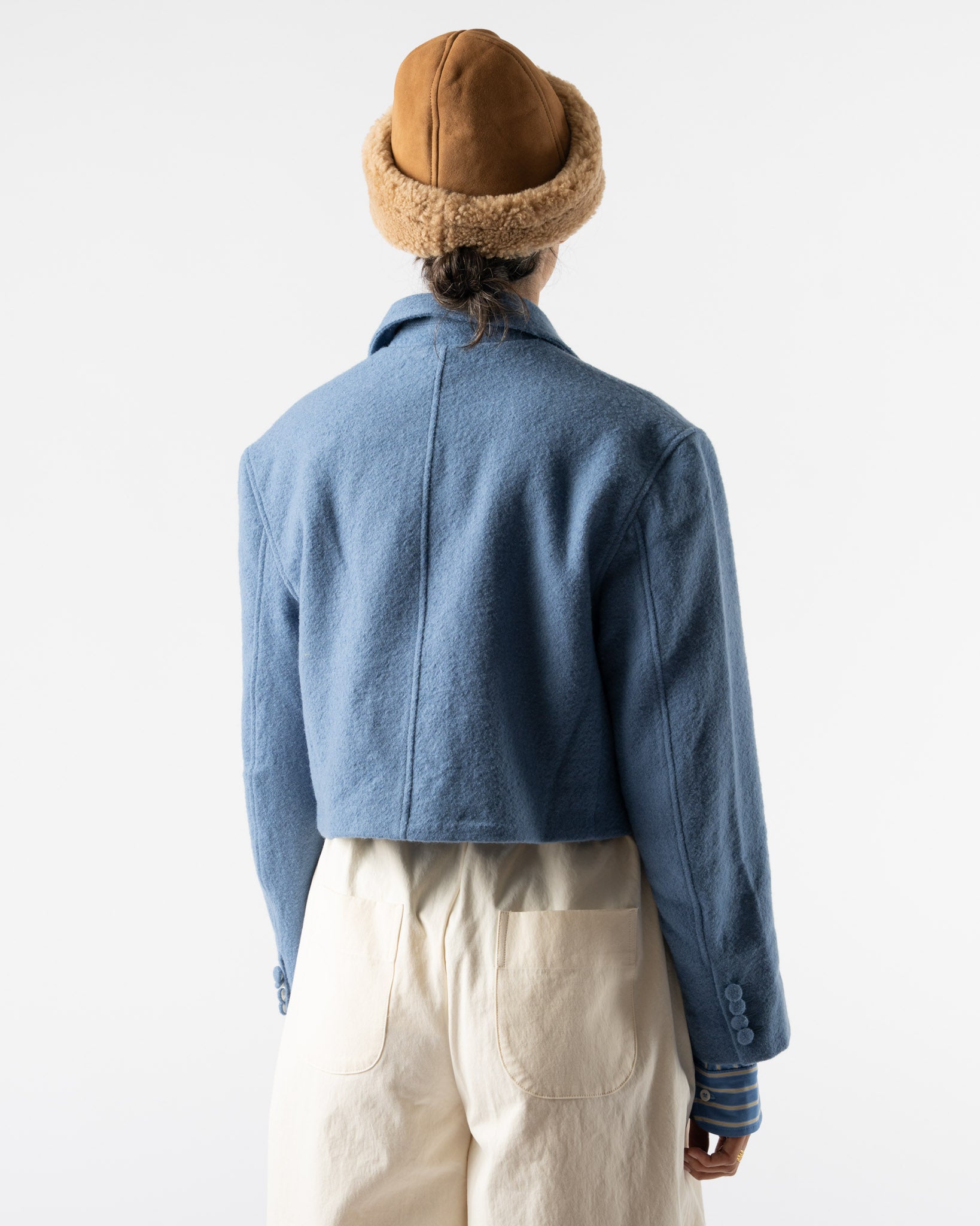 Cawley Tan Leather Back Curly Cap