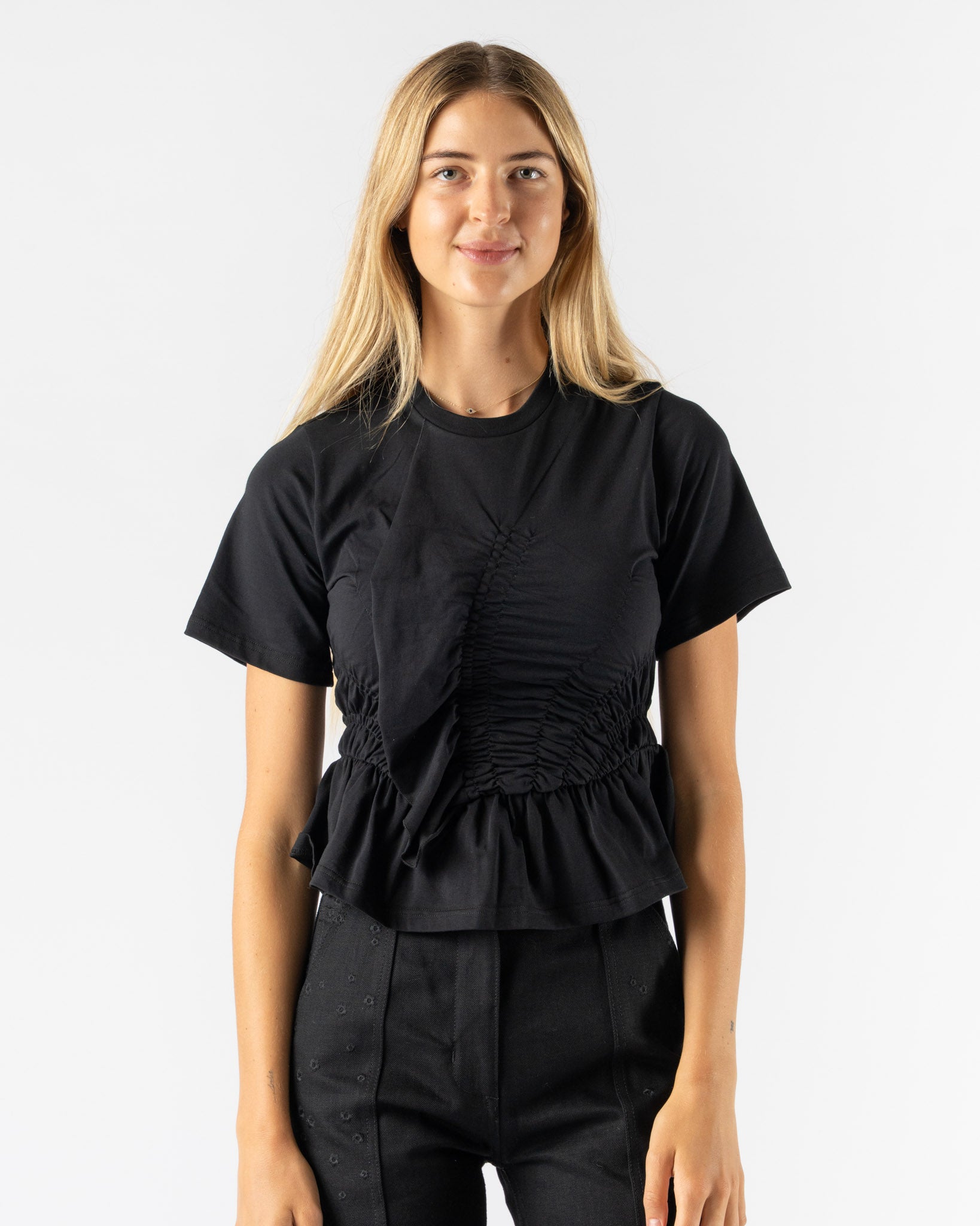 Cecilie Bahnsen Ace T-Shirt in Jersey Black