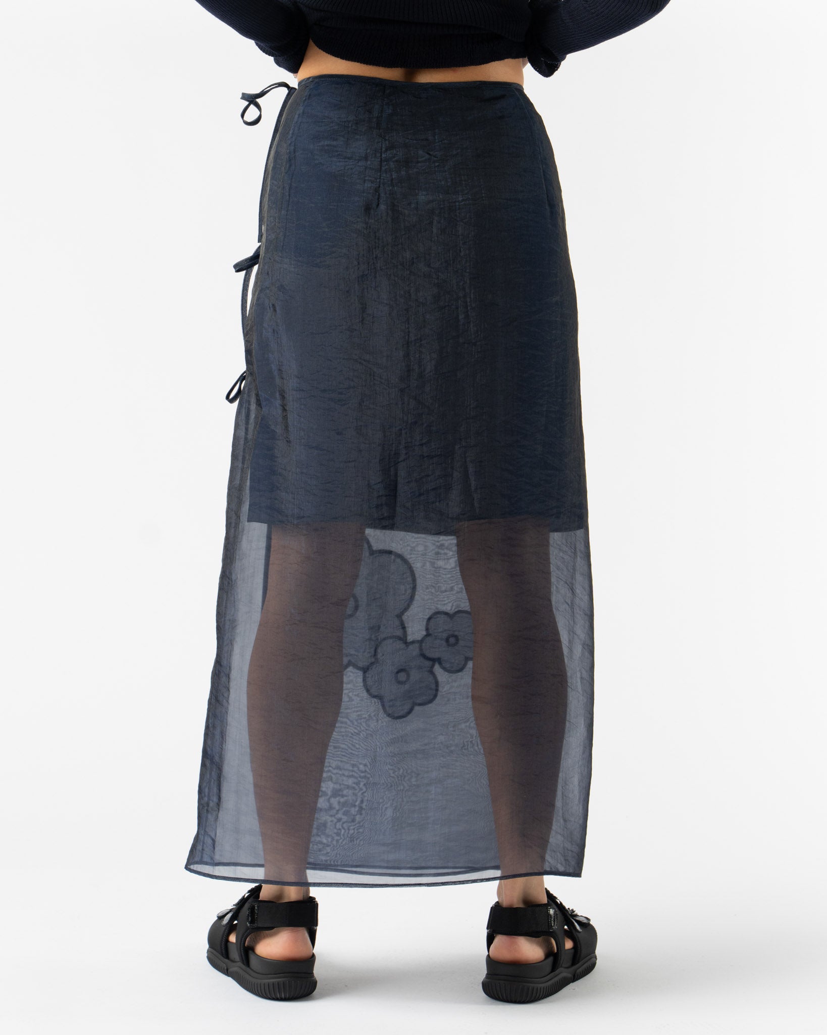 Cecilie Bahnsen April Skirt in Liquid Myrtia Navy