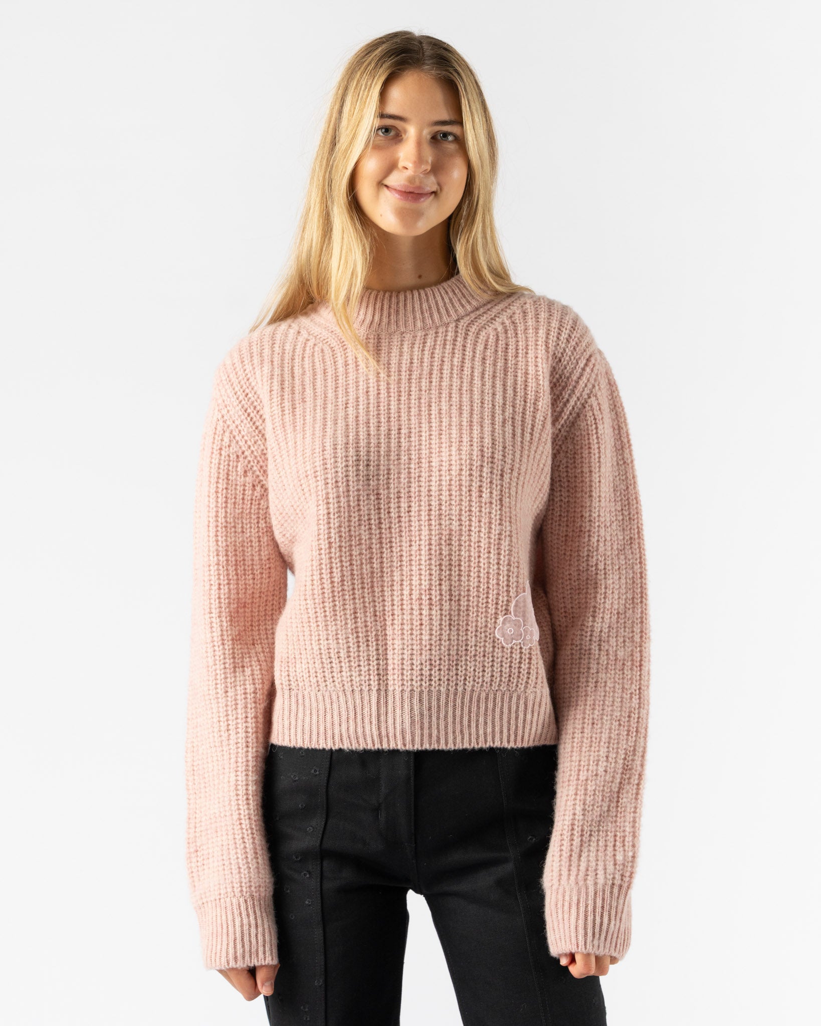 Cecilie Bahnsen Bega Pullover in Soft Pink Curated at Jake and Jones