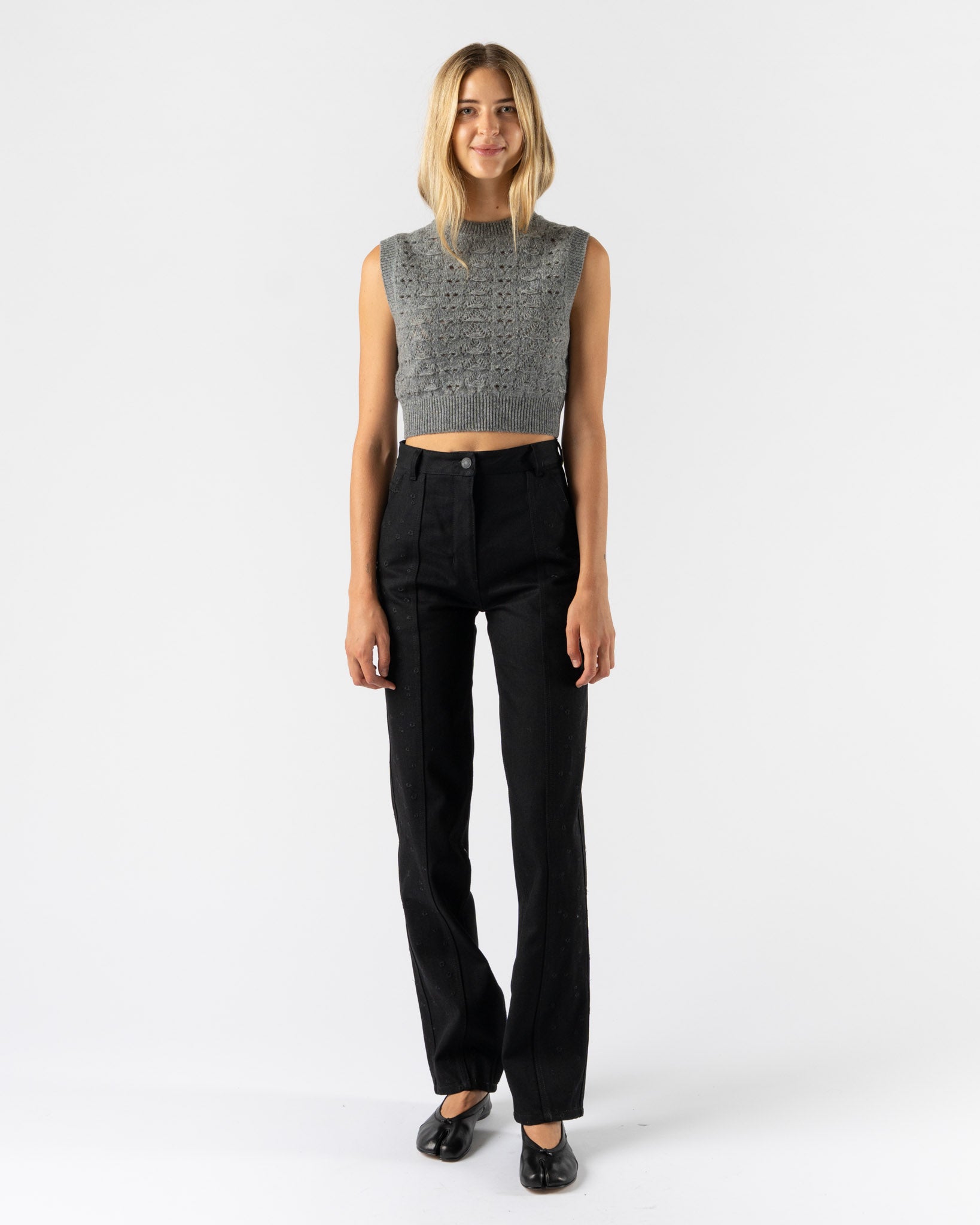 Cecilie Bahnsen Brisa Vest in Light Grey