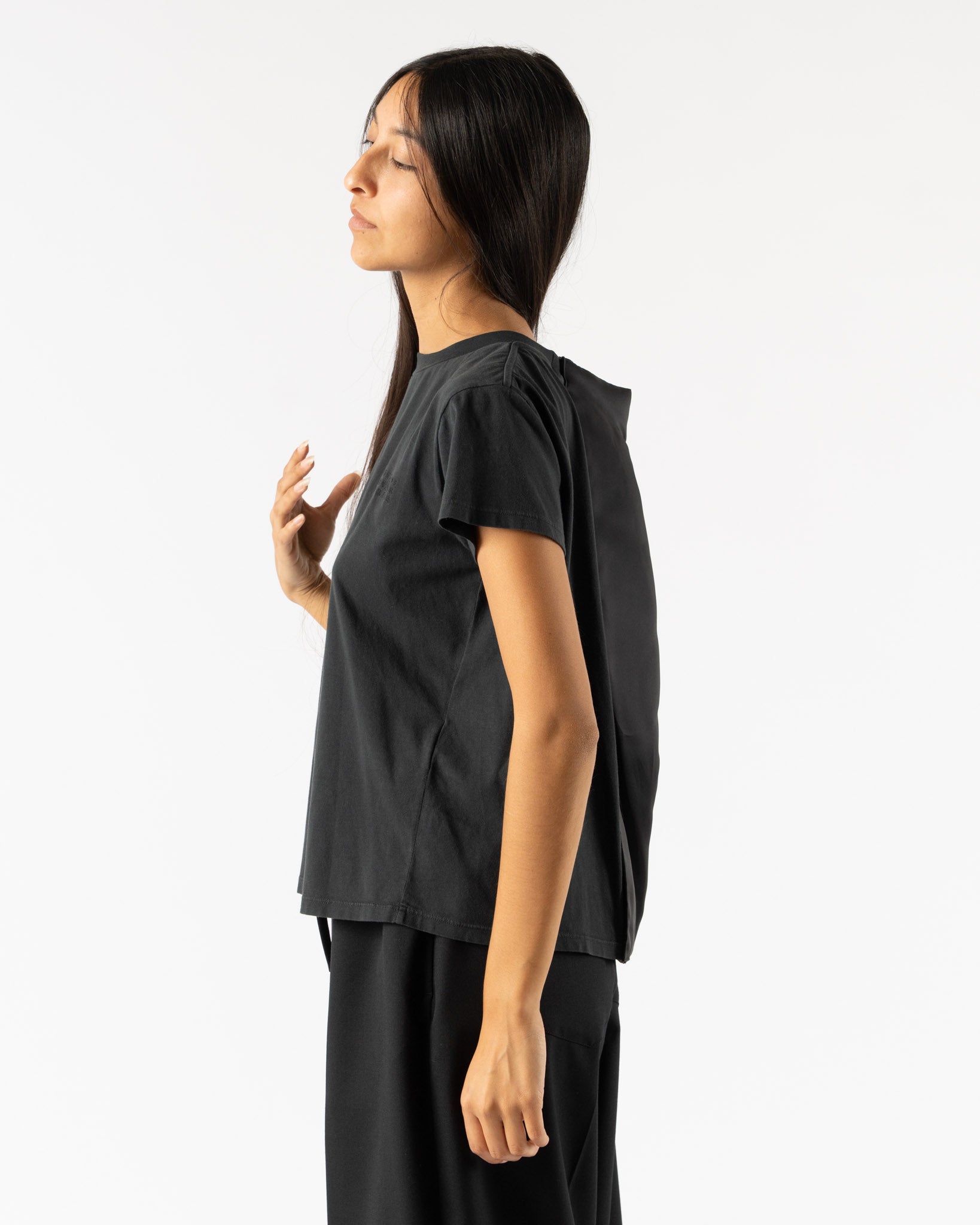 MM6 Maison Margiela Basic Jersey Tee in Black