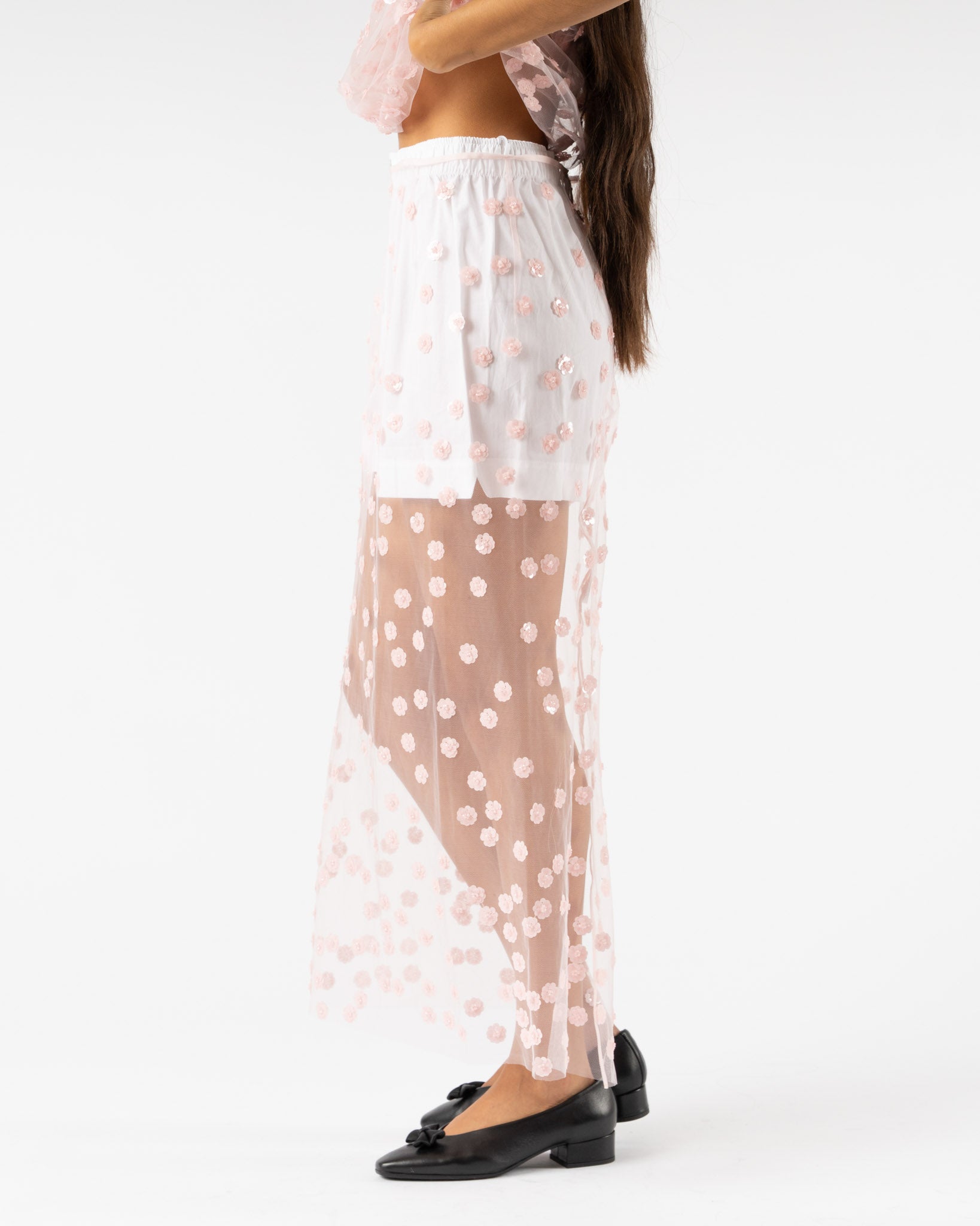 Cecilie Bahnsen Gus Skirt in Blush Pink