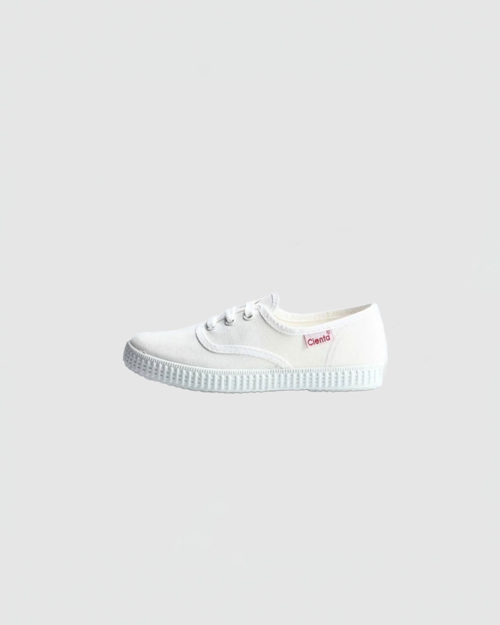 Cienta 52000 White Sneaker with Laces