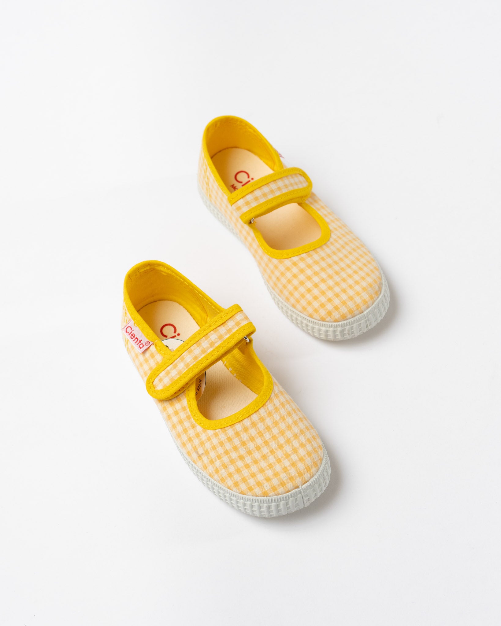 Cienta 56052 Mary Jane in Yellow Gingham