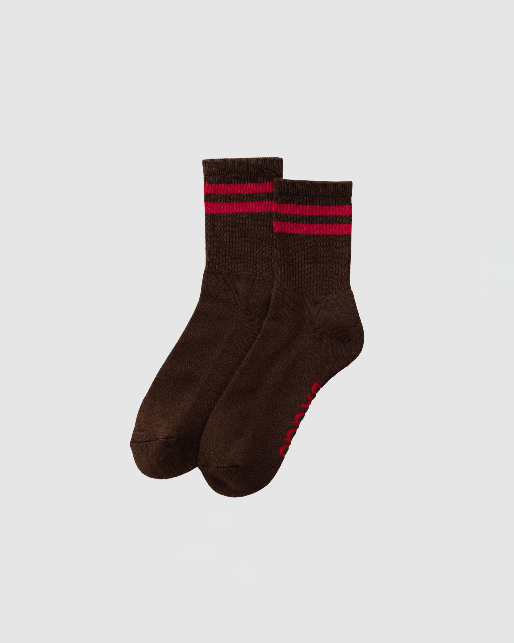 Baggu Ribbed Sock in Coffee Stripe