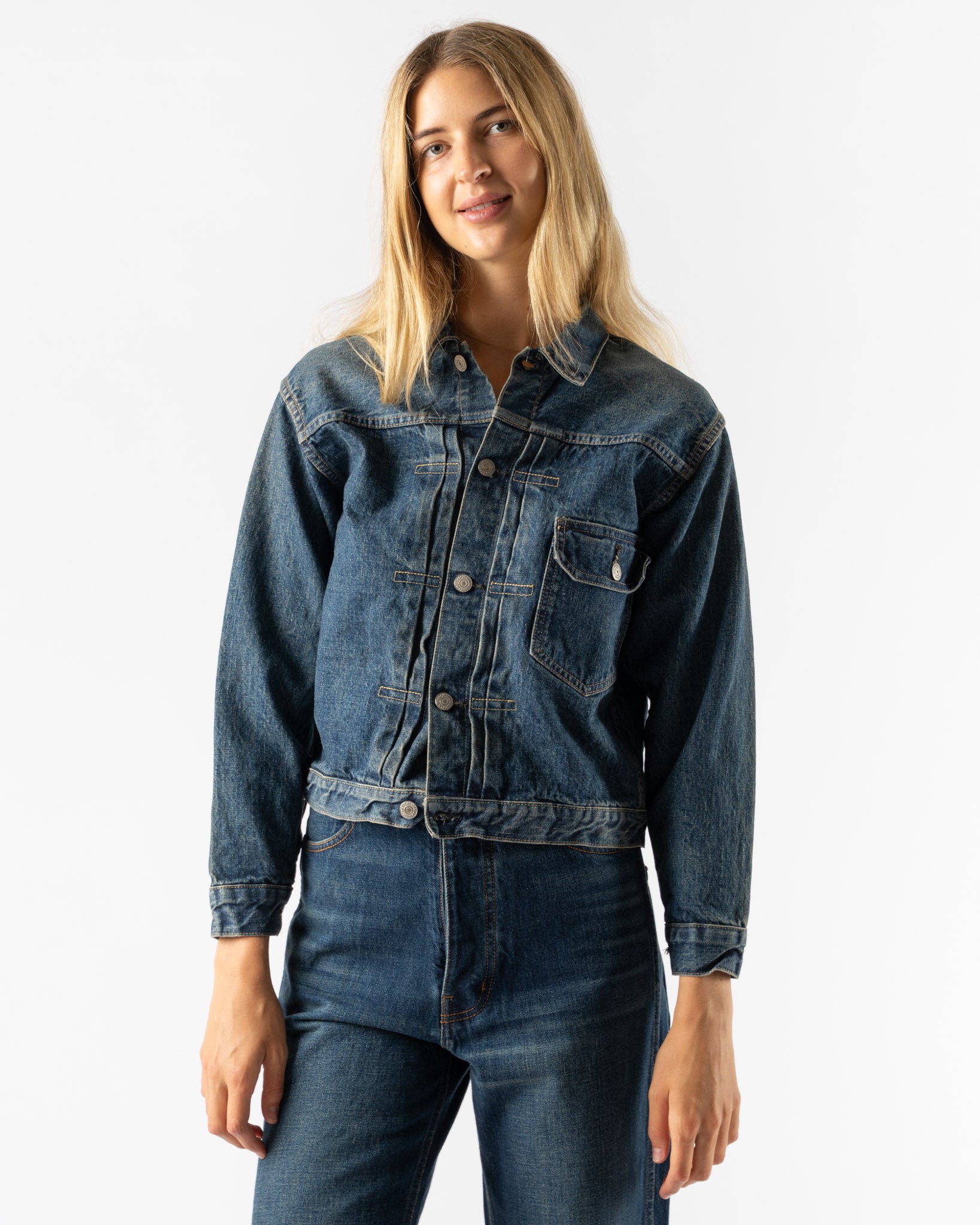 orSlow Type1 40'S Pleated Front Blouse Used 2 Year Wash