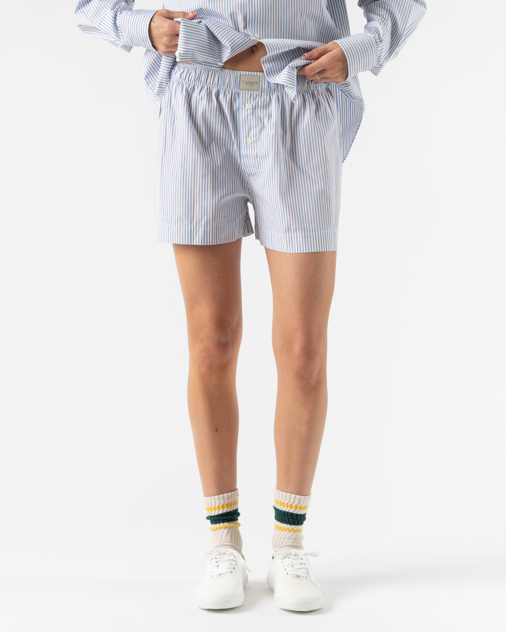 Comme Si La Boxer Classica in Ledger Stripe