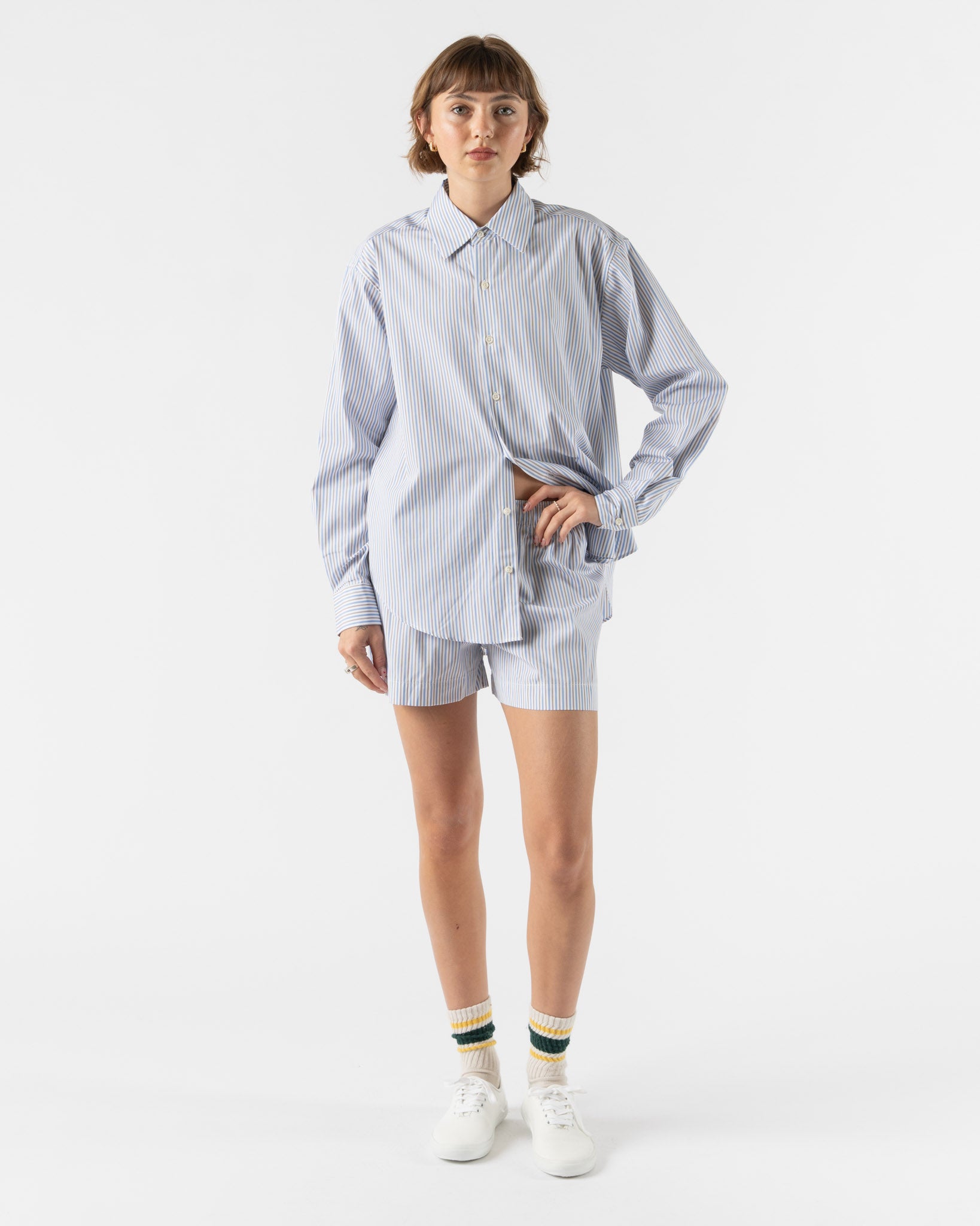 Comme Si La Shirt Classica in Ledger Stripe