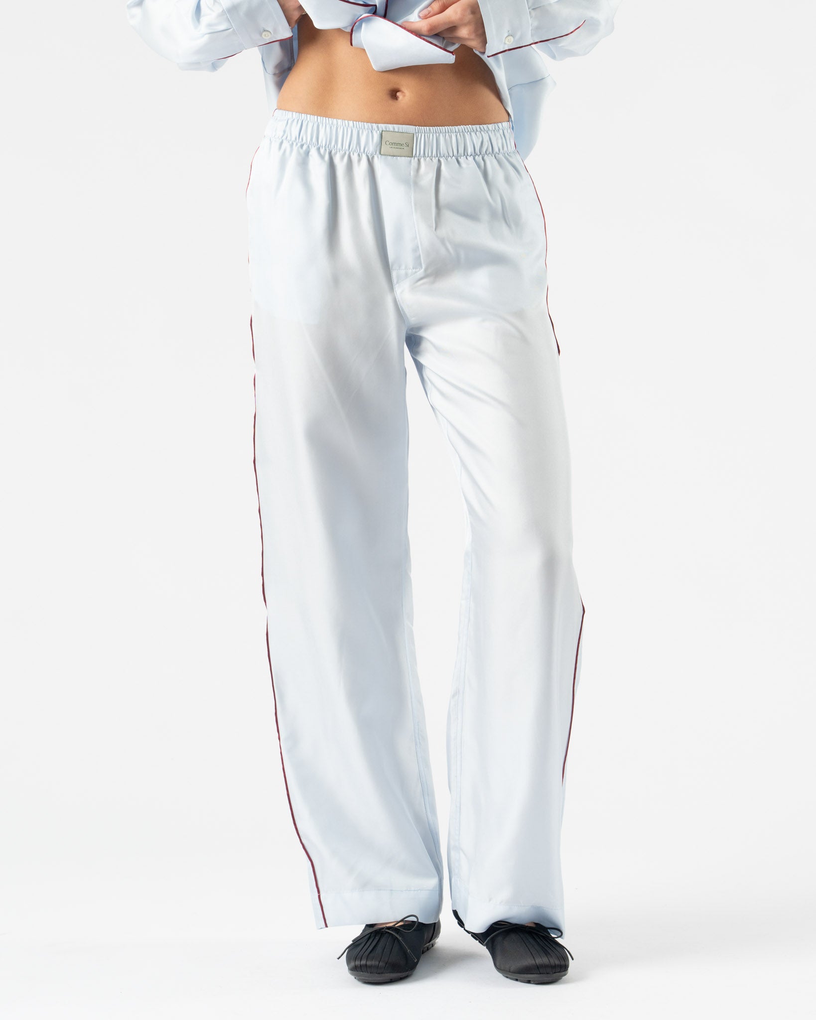 Comme Si La Boxer Alta in Glacier/Maroon